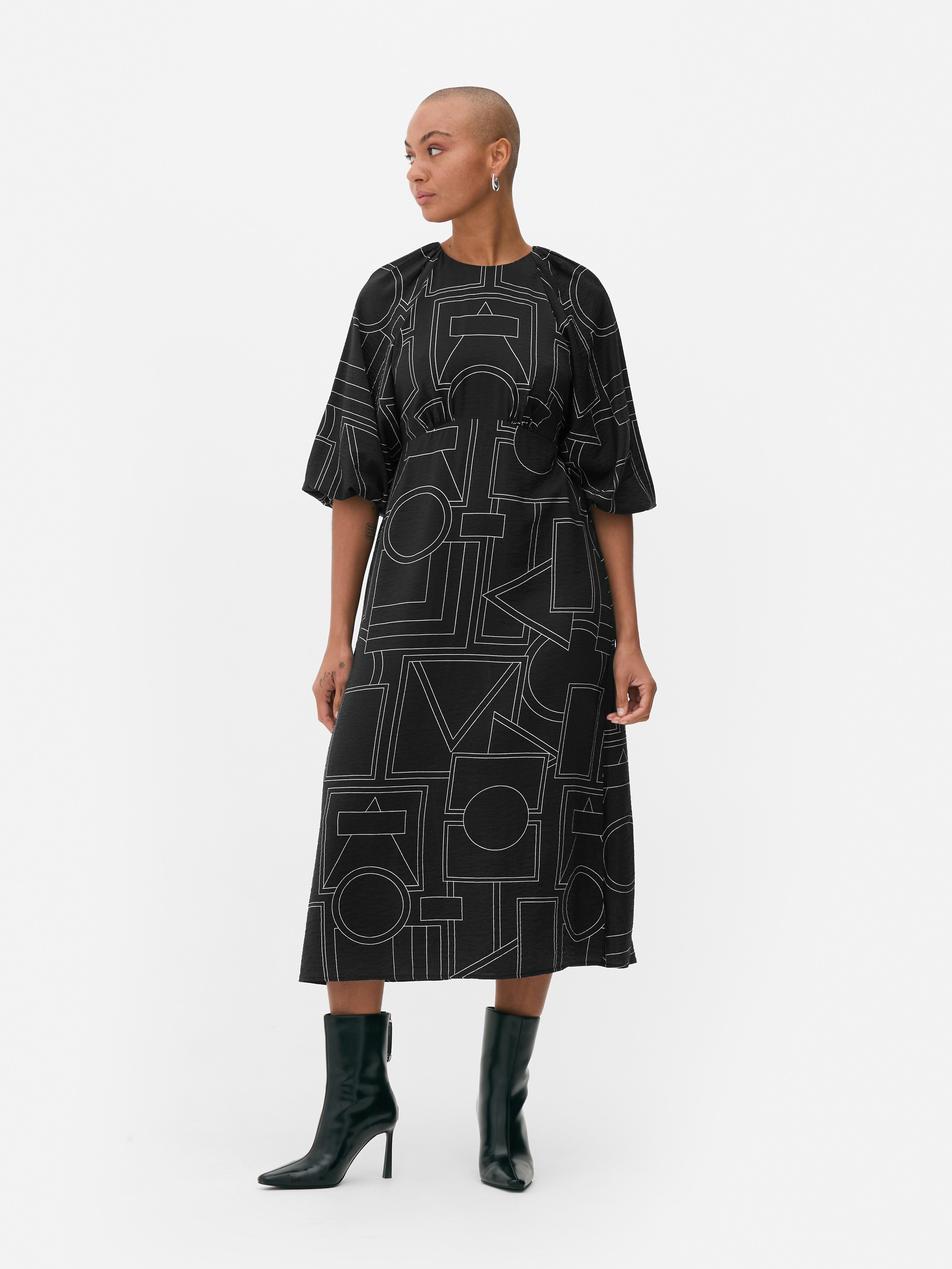 Printed Midi Dress
