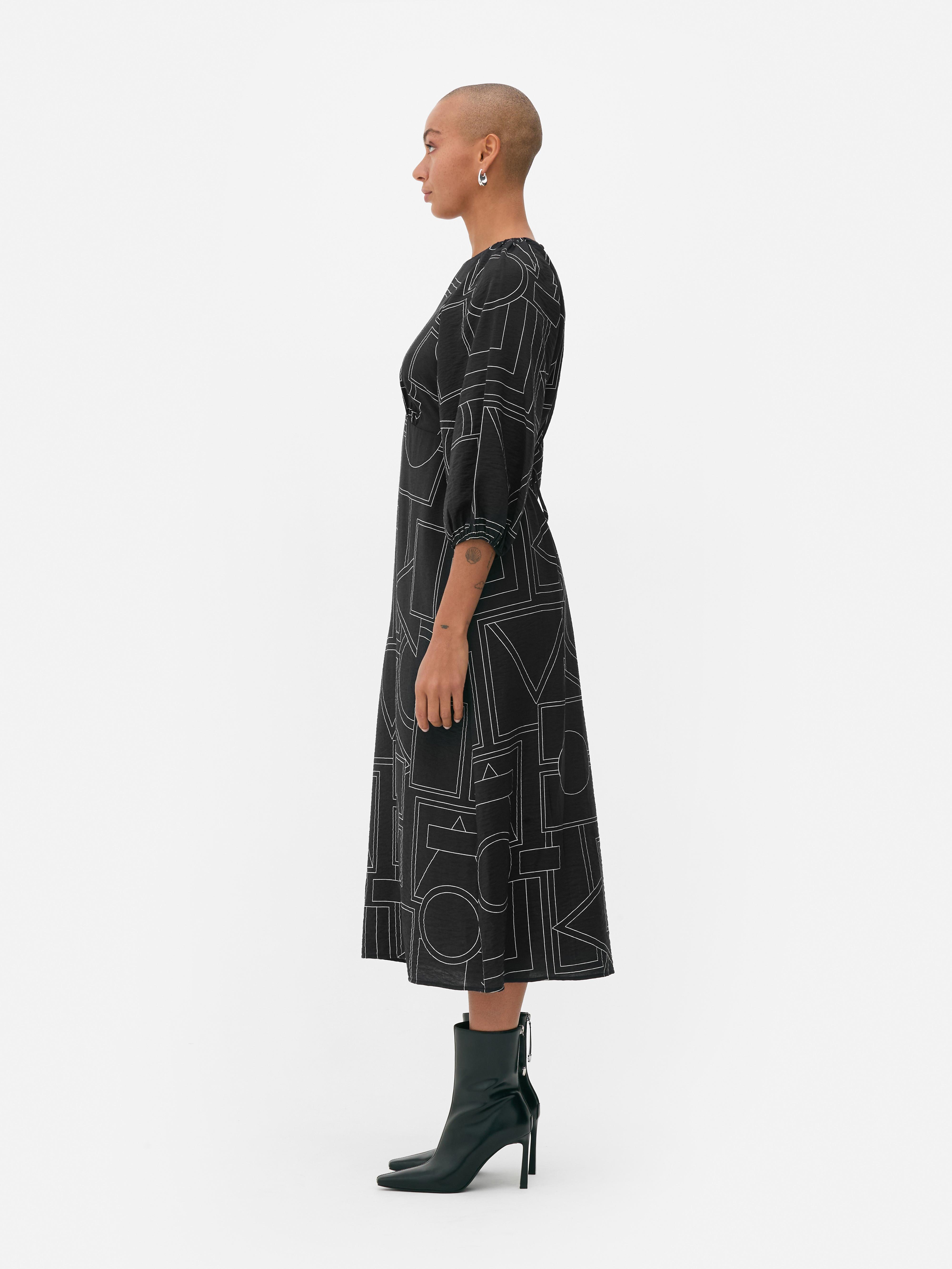 Printed Midi Dress