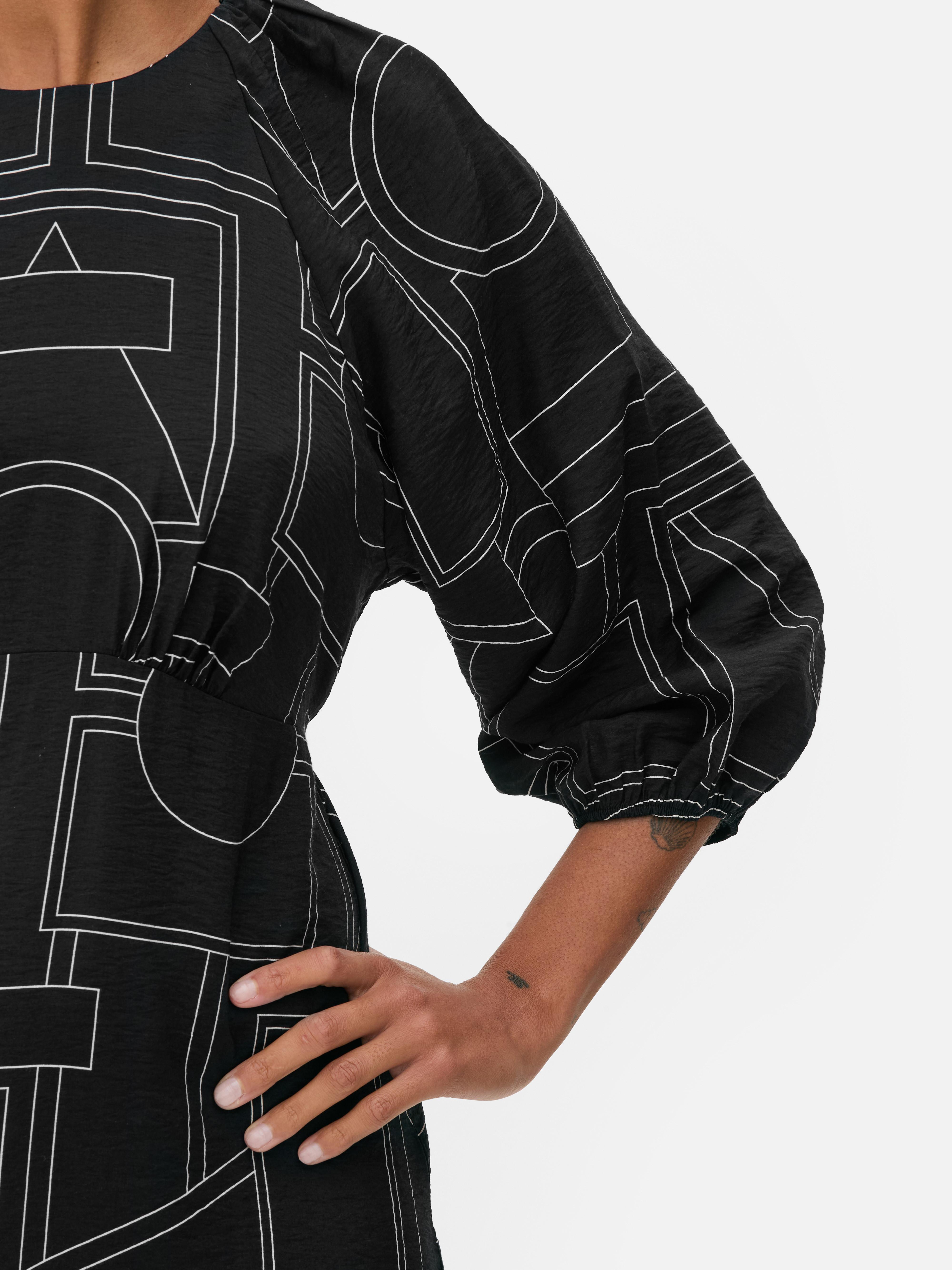 Printed Midi Dress