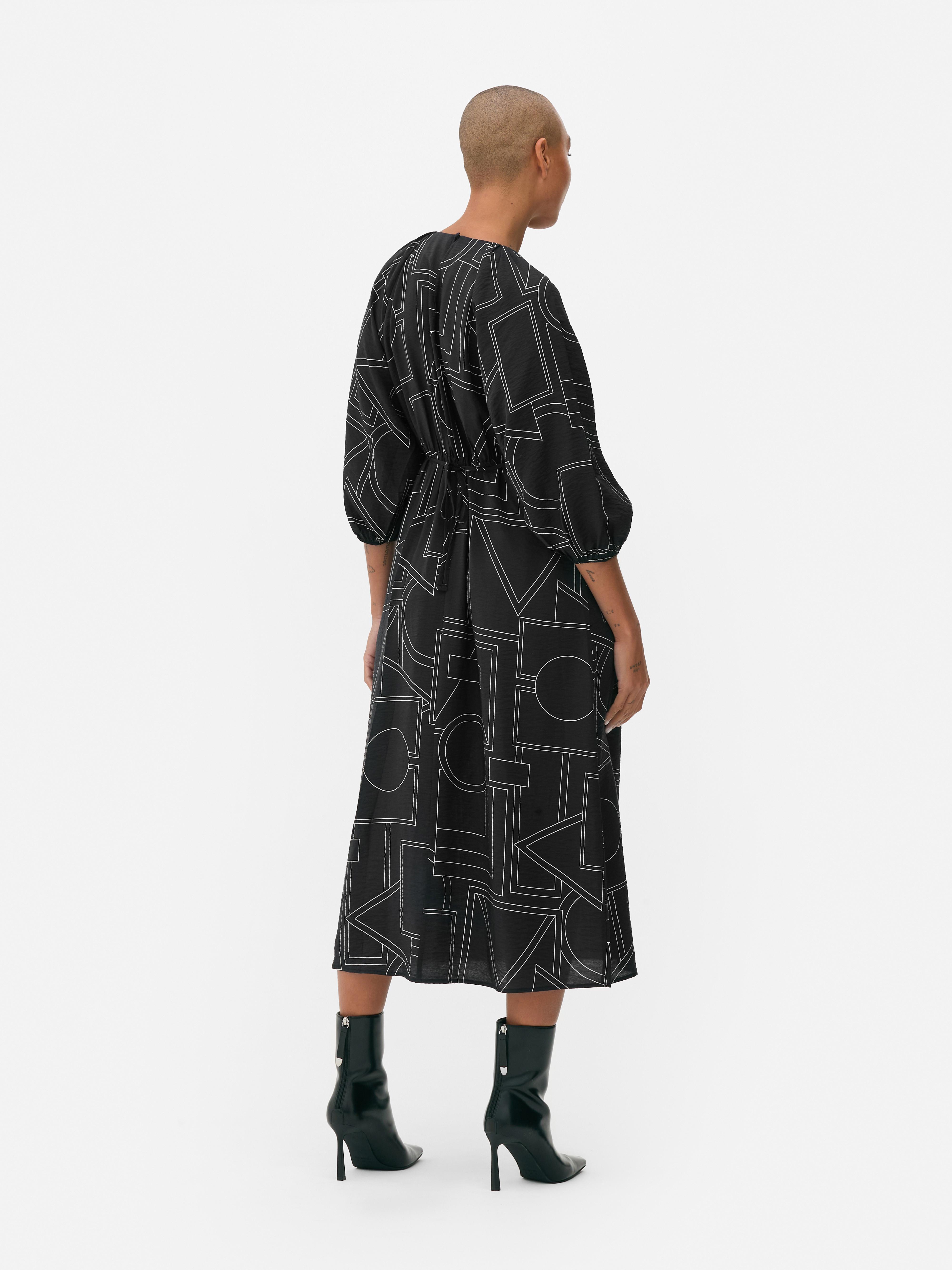 Printed Midi Dress