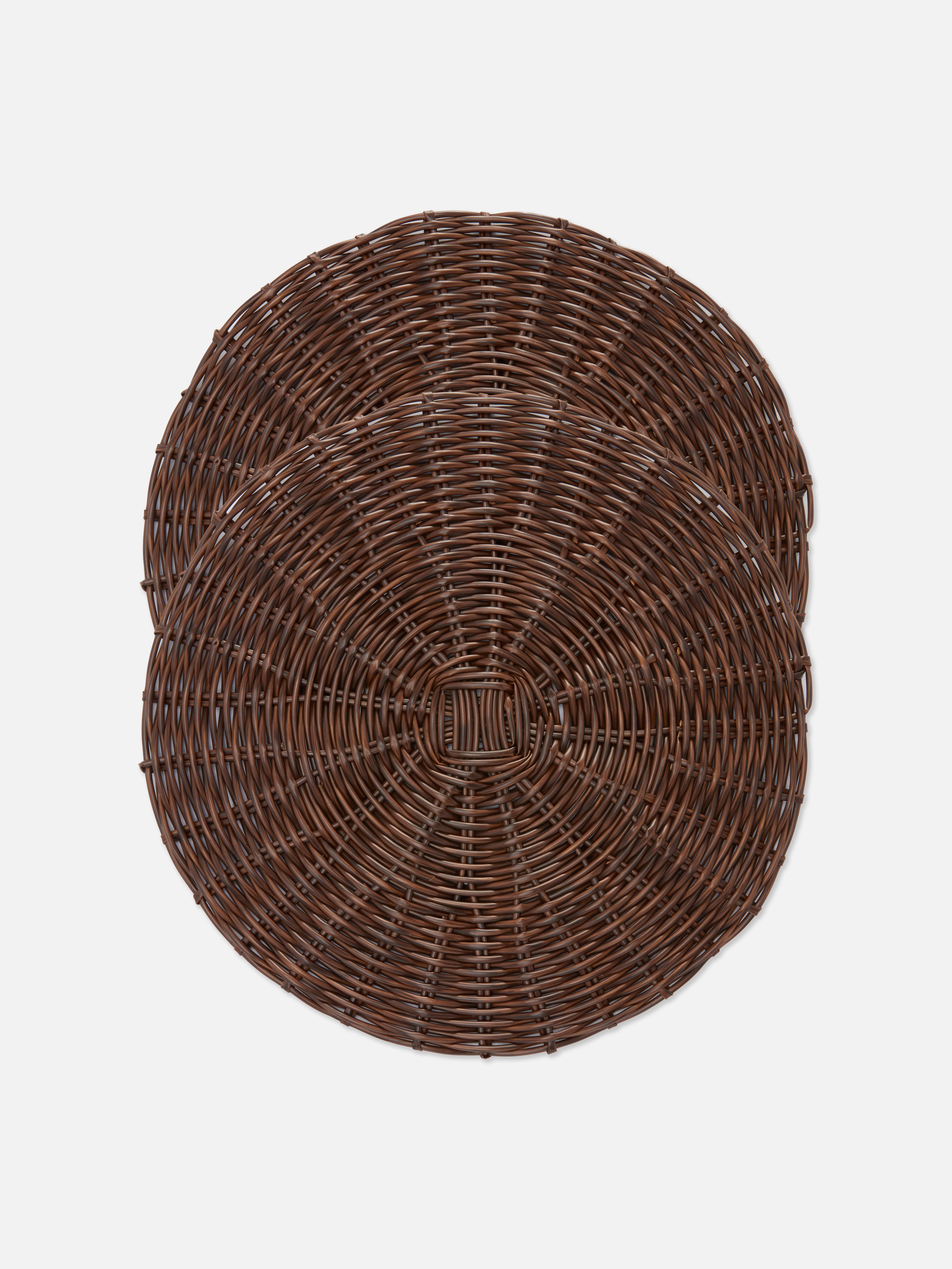Ronde rotan placemats, set van 2
