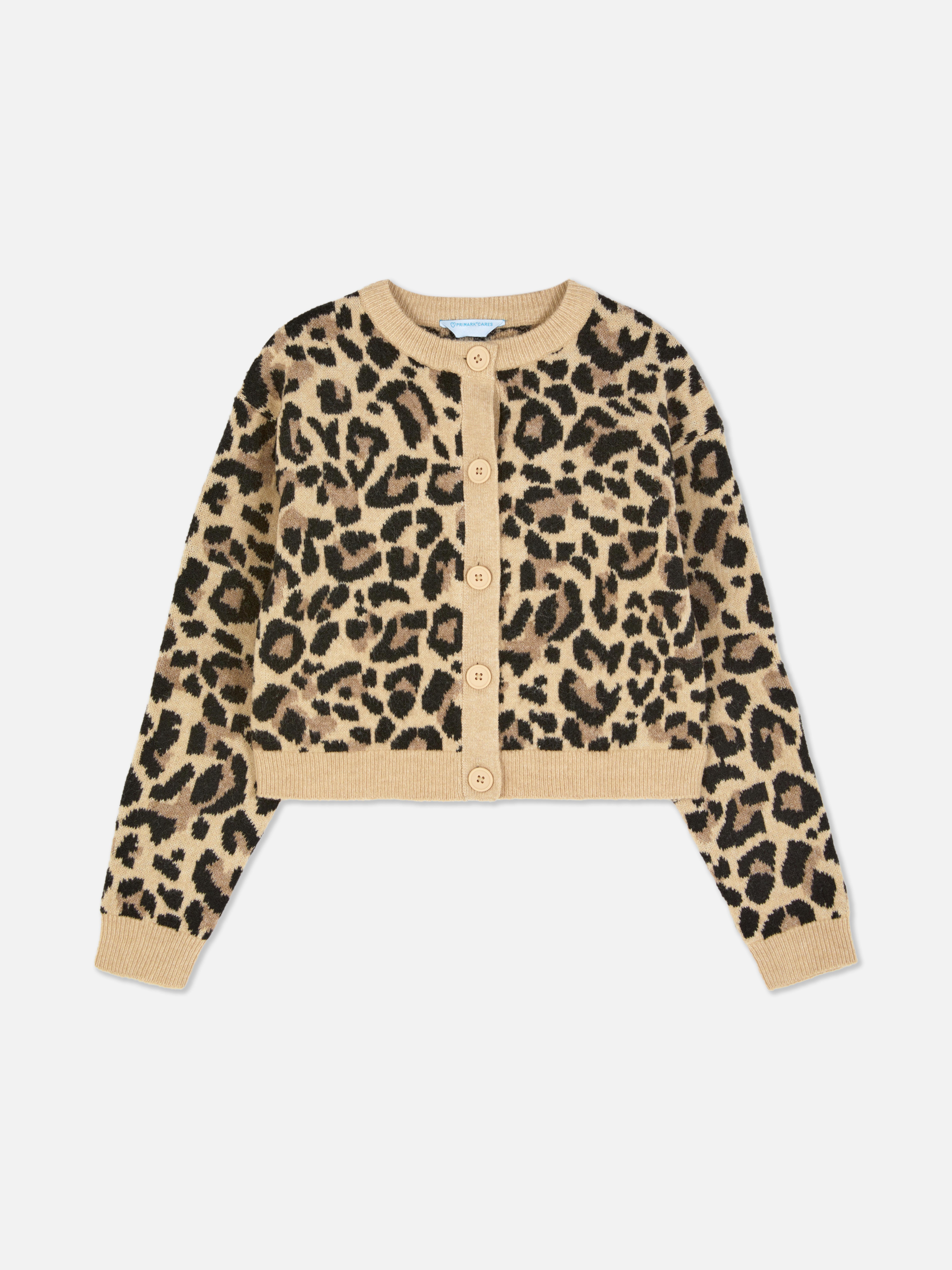 Cárdigan con estampado de leopardo