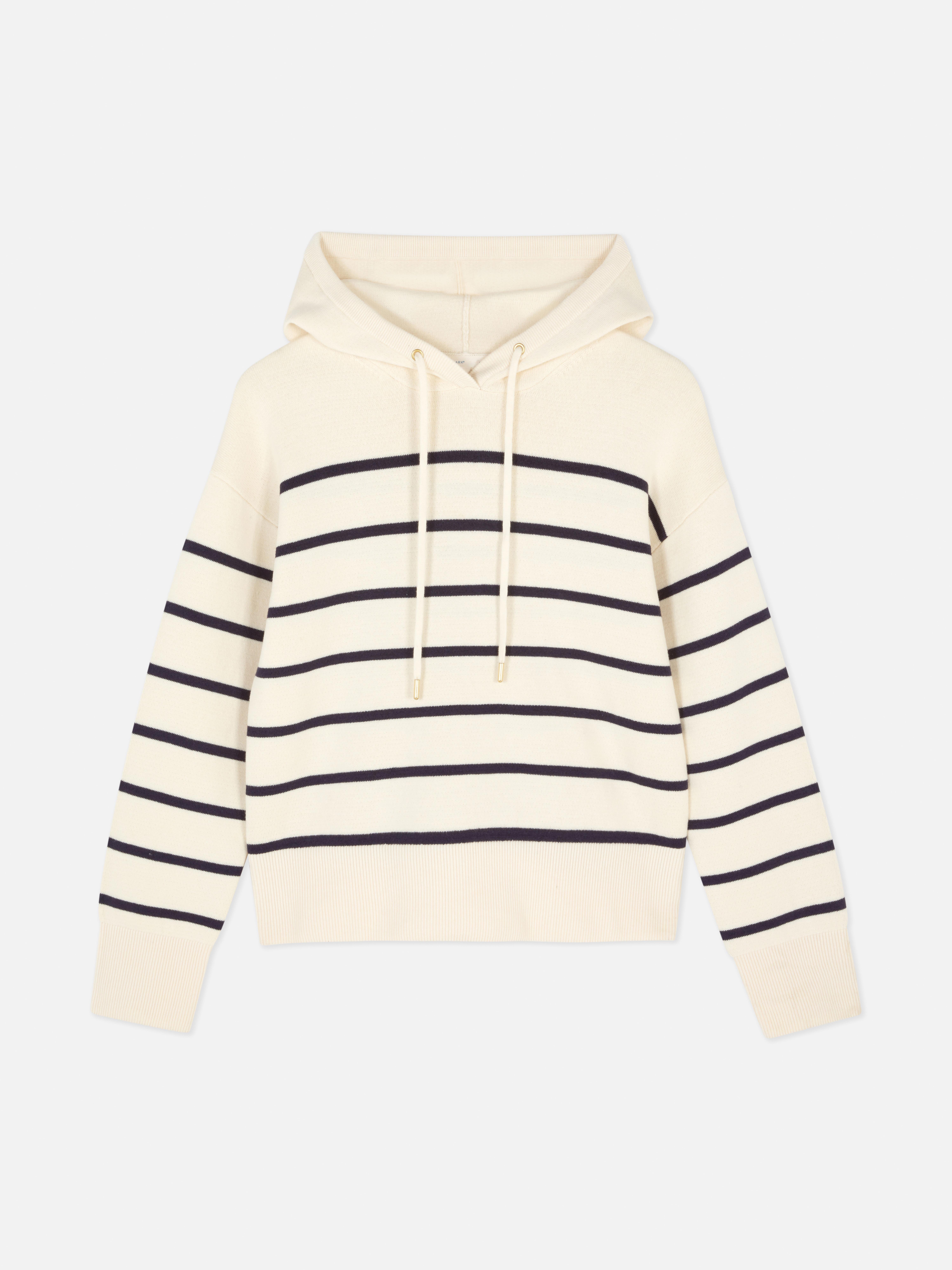 Striped Drawstring Hoodie
