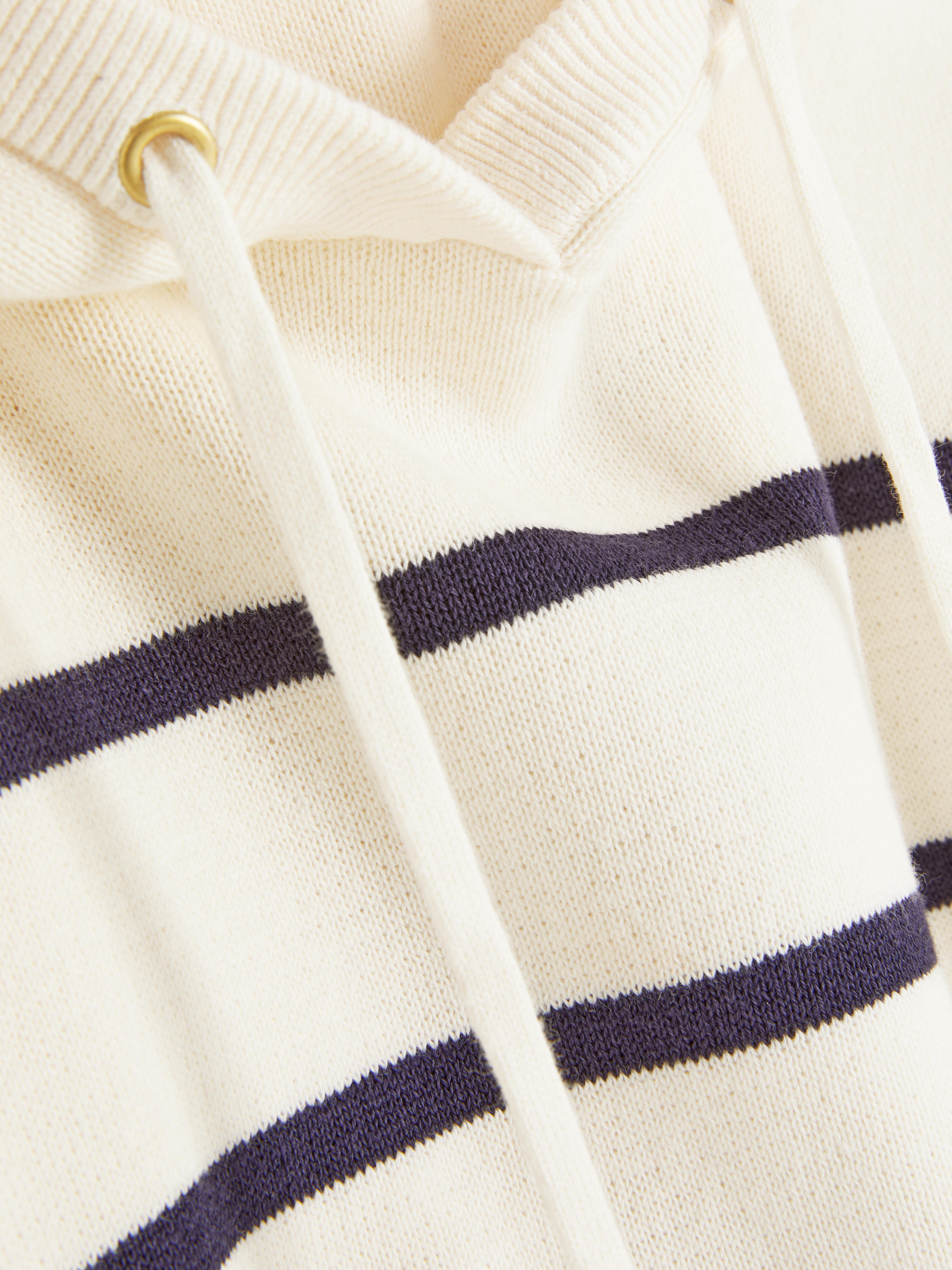 Striped Drawstring Hoodie