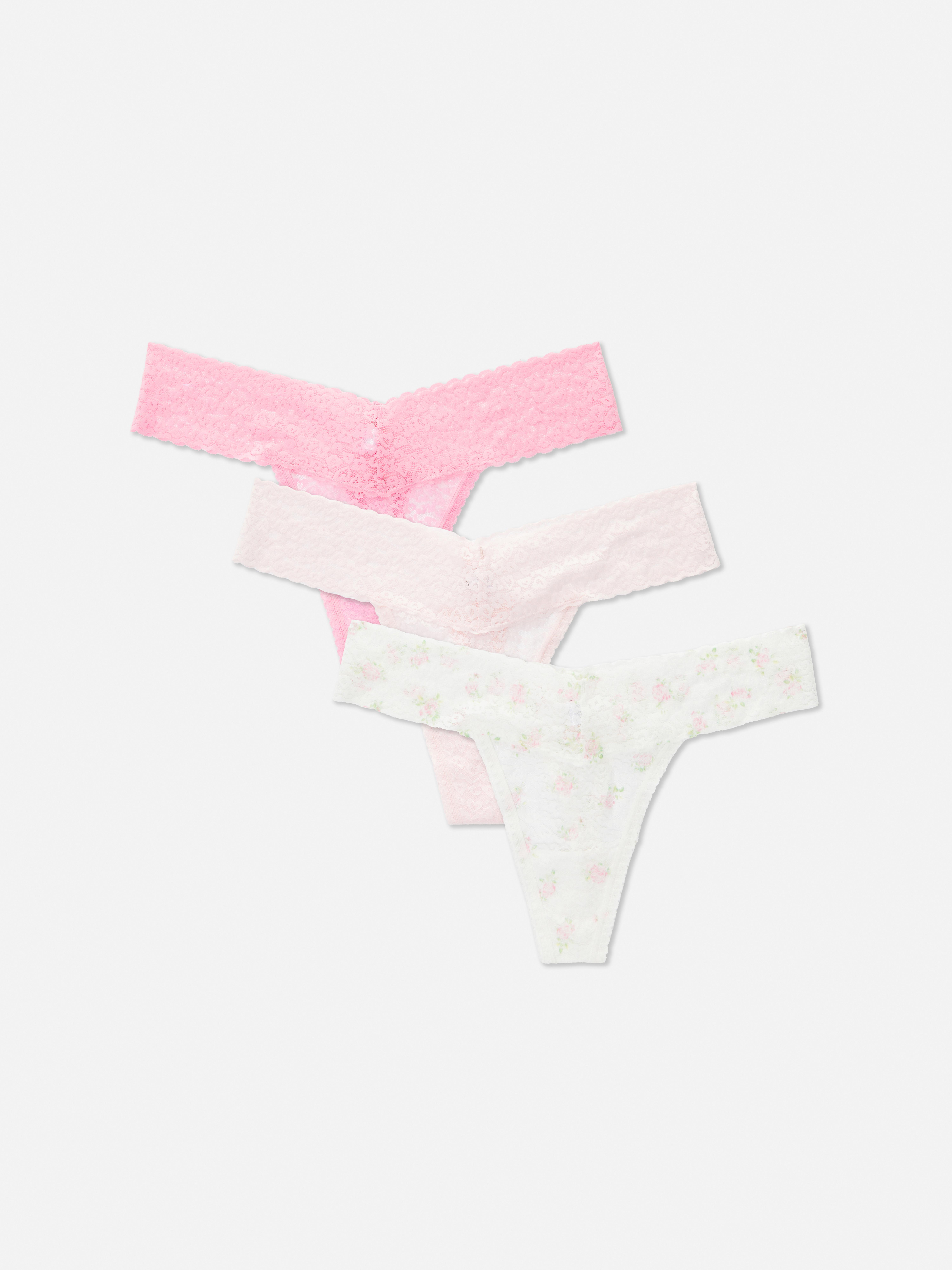 Čipkované bandeau tangá, 3 ks