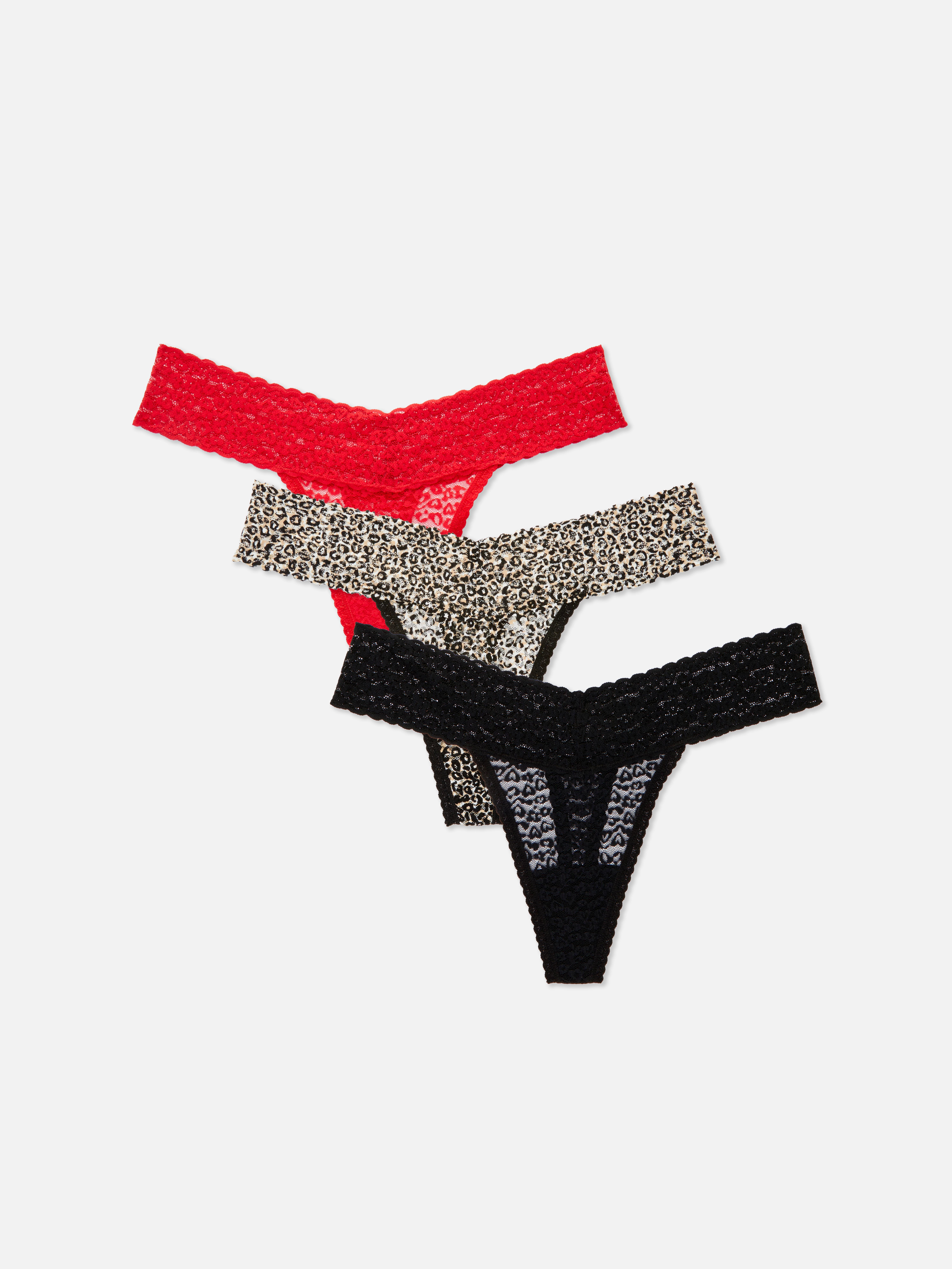 Čipkované bandeau tangá, 3 ks