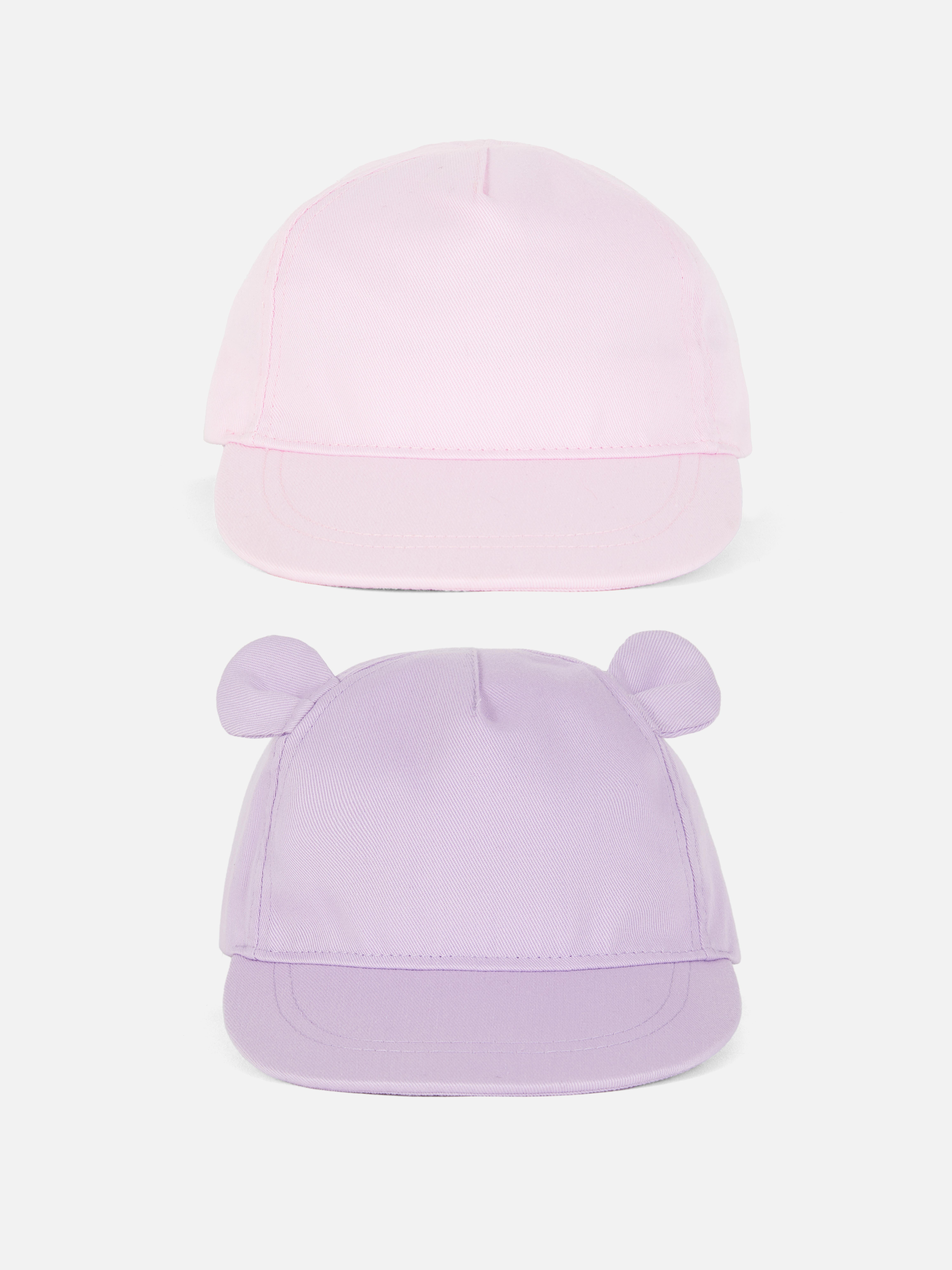 Lot de 2 casquettes de baseball pastel