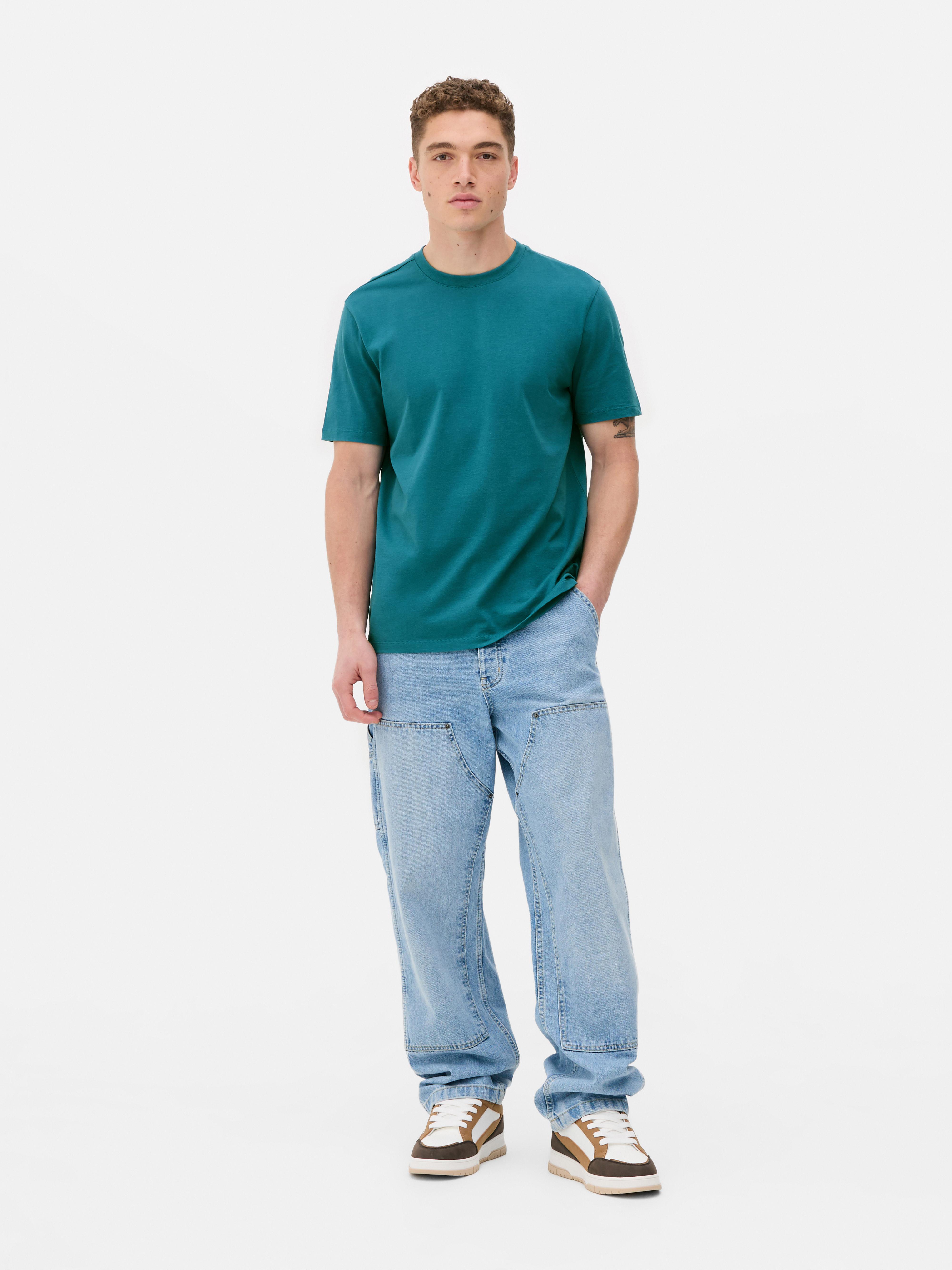 T-shirt z okrągłym dekoltem Zielononiebieski