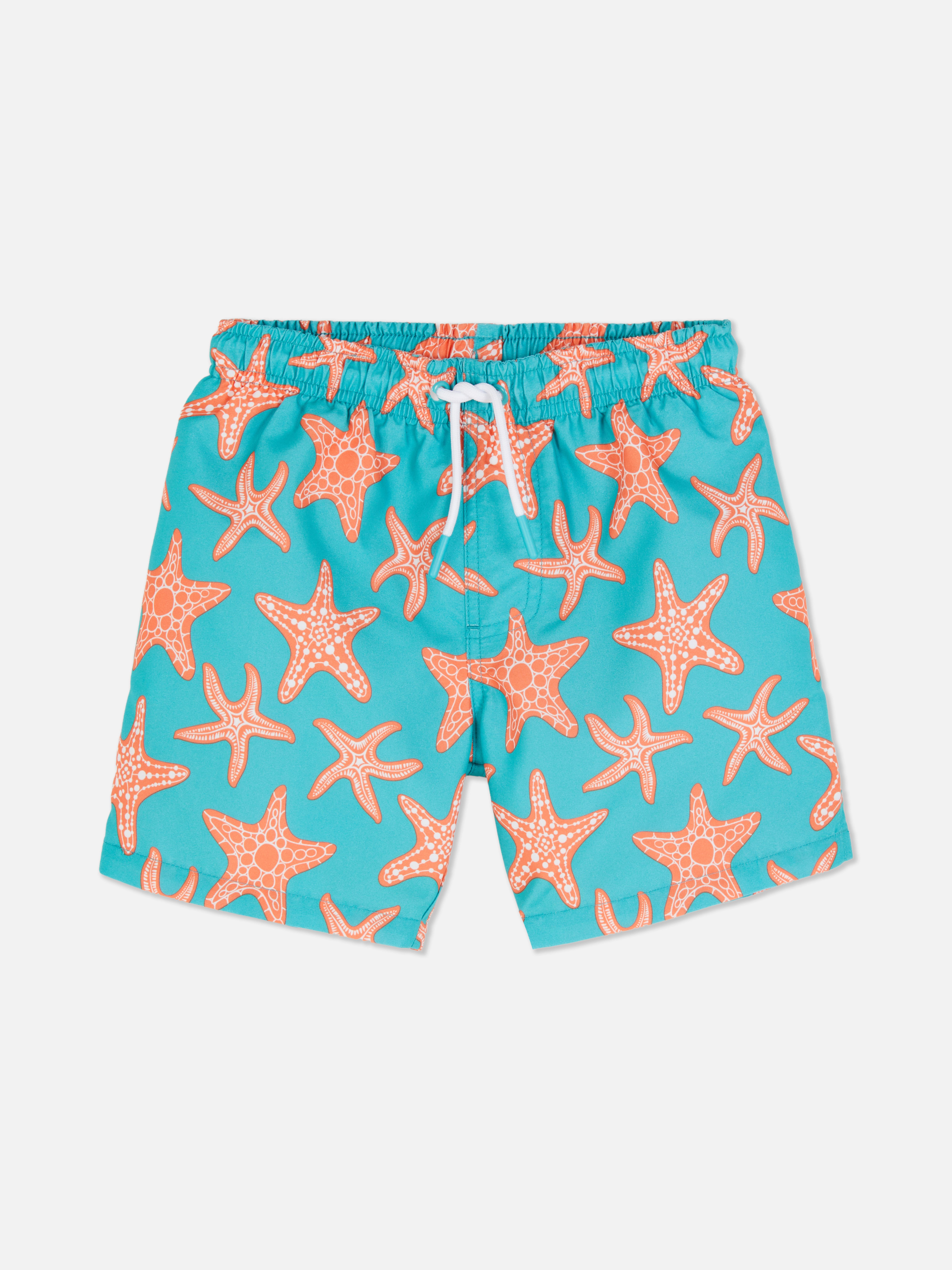 Gemusterte Badeshorts Grün