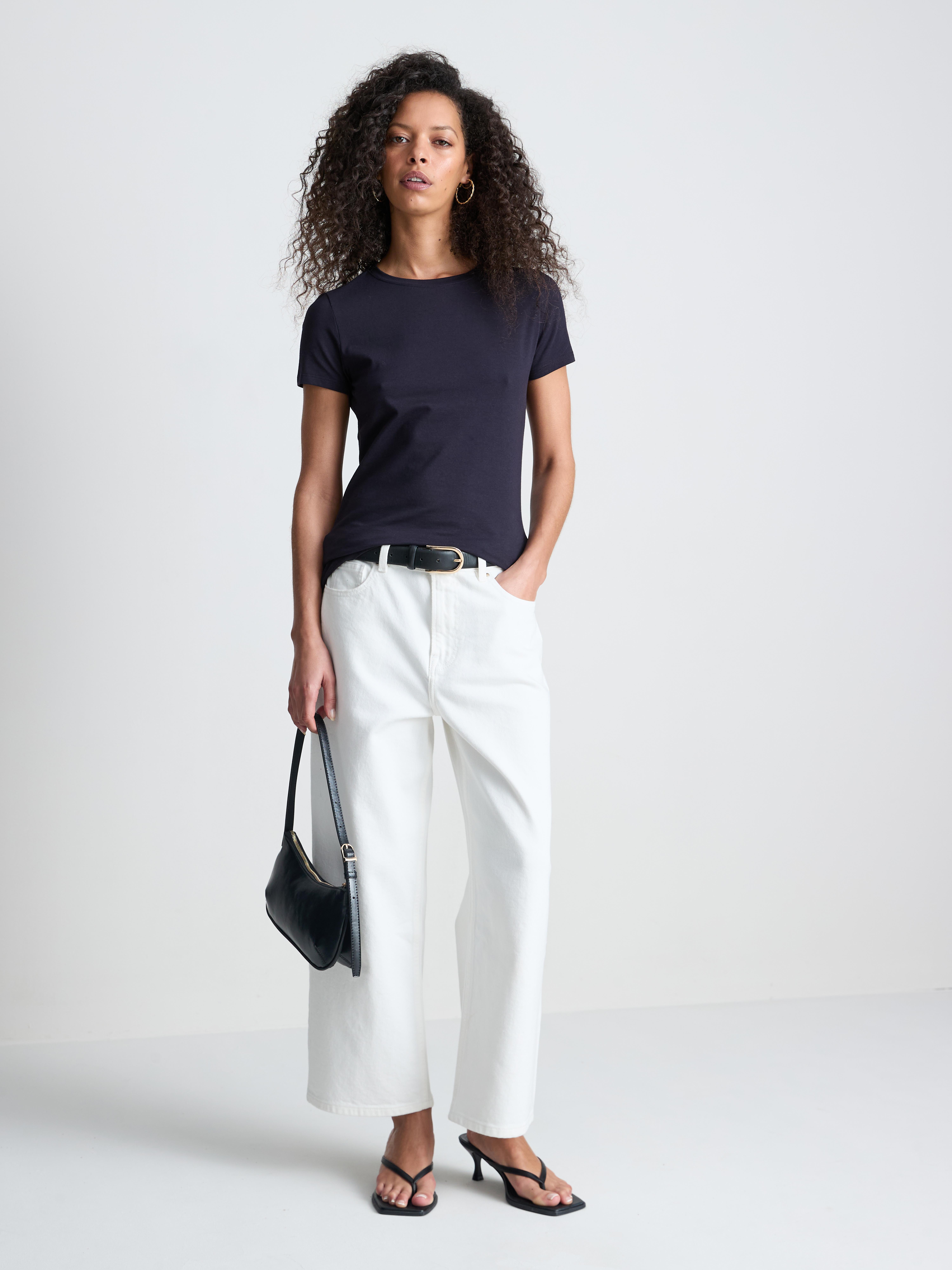 Cotton Rich Stretch Crew Neck Tee
