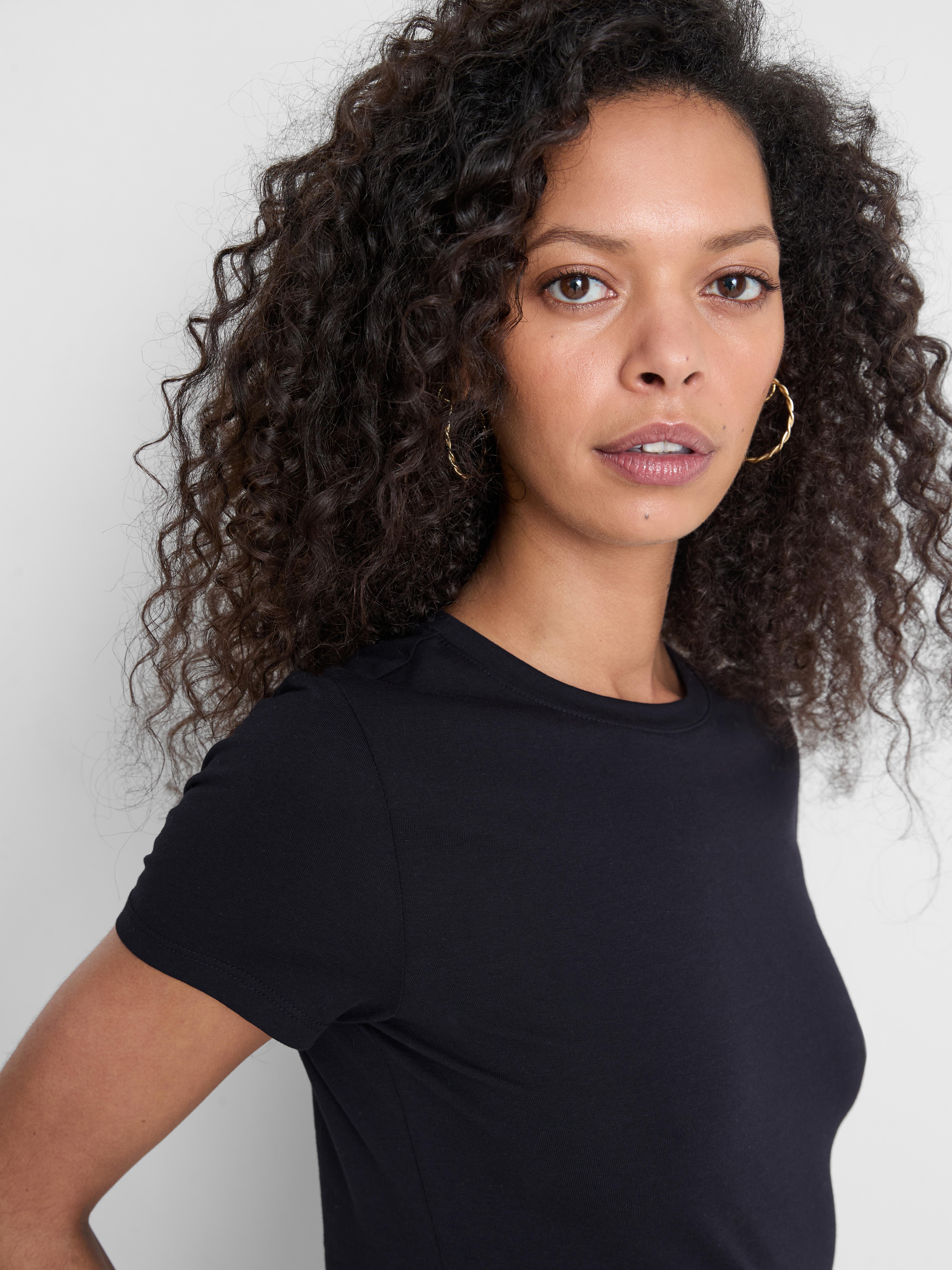 Cotton Rich Stretch Crew Neck Tee