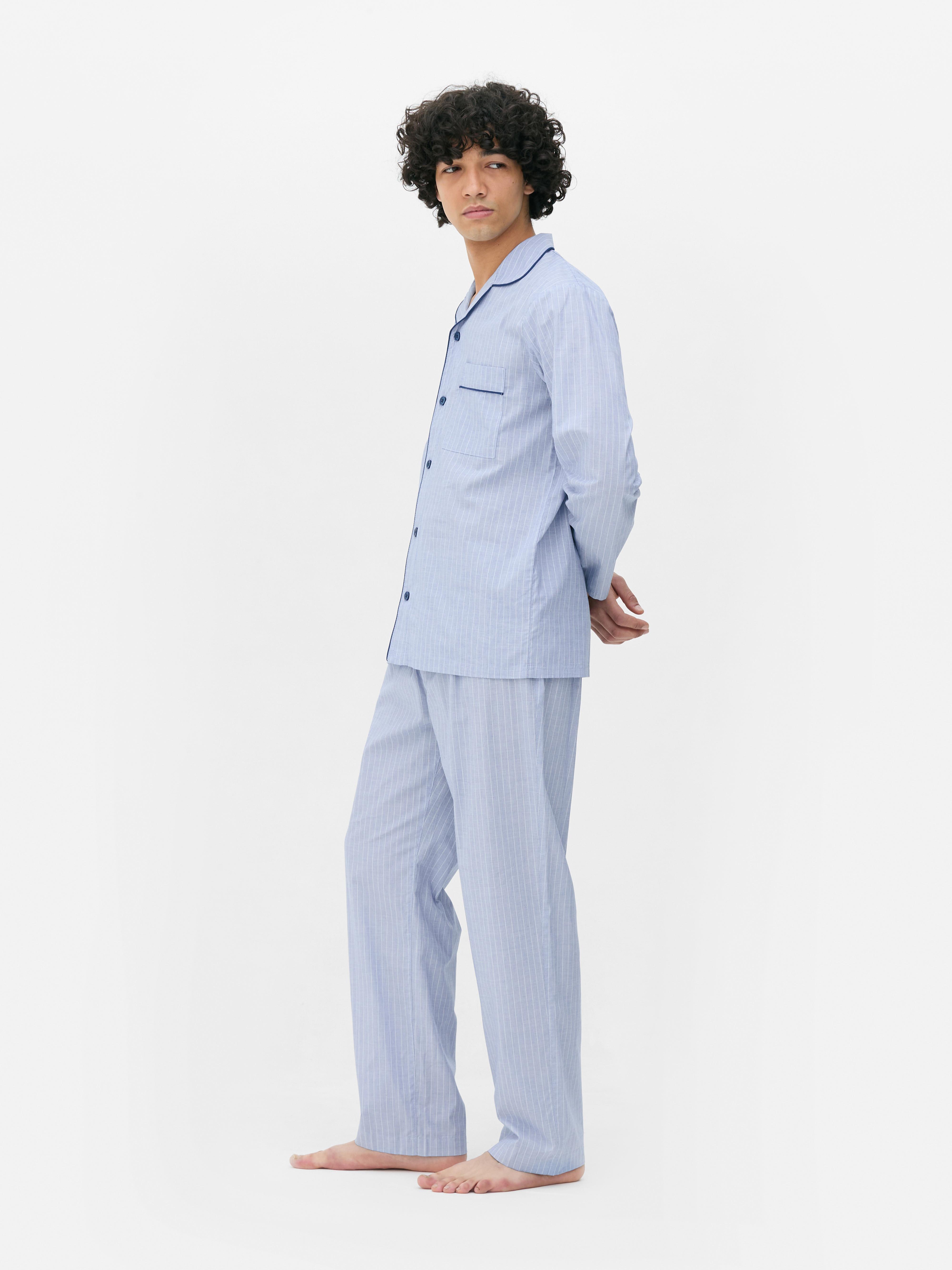 Poplin Pinstripe Boyfriend Pajamas
