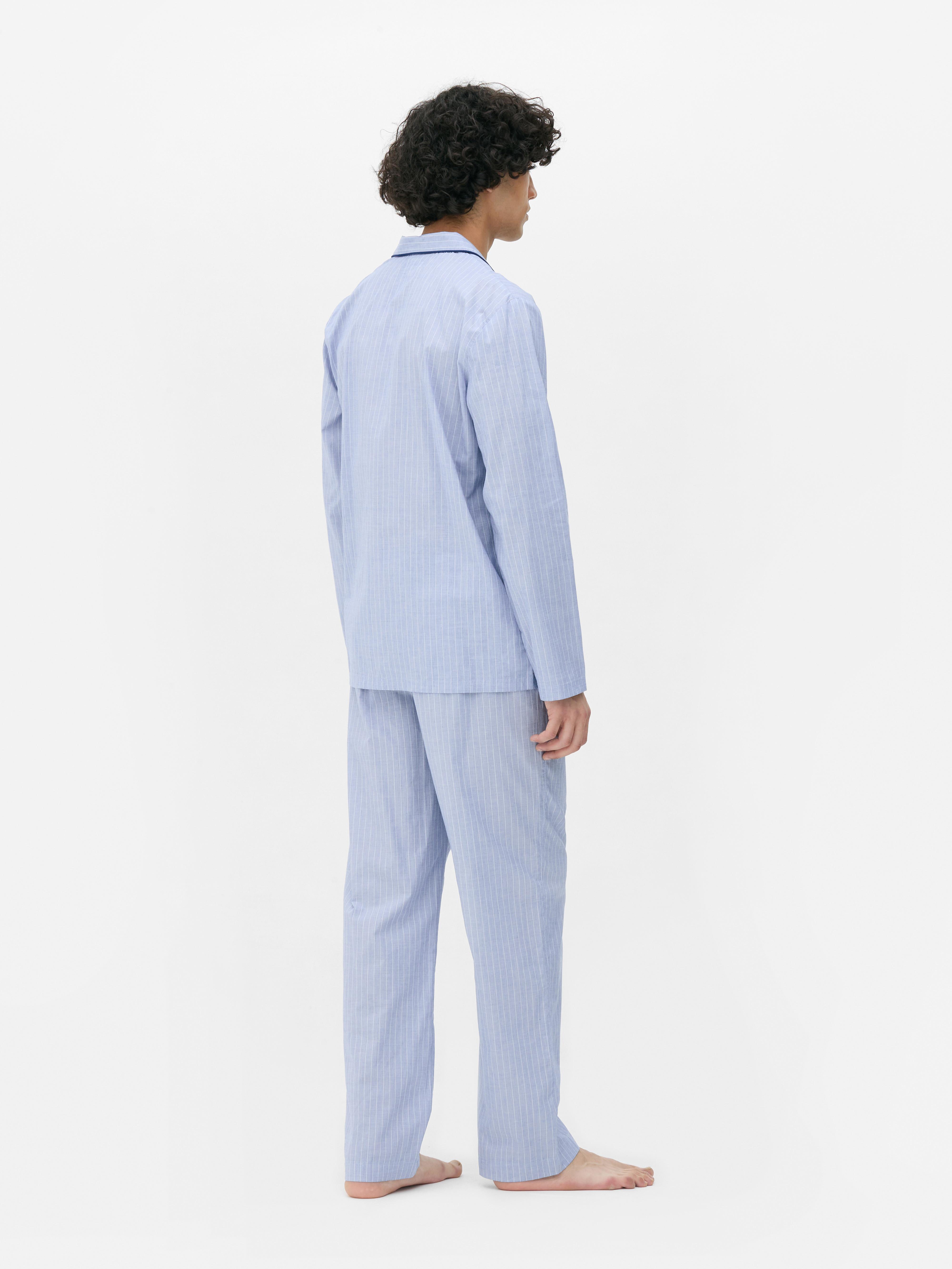 Poplin Pinstripe Boyfriend Pajamas