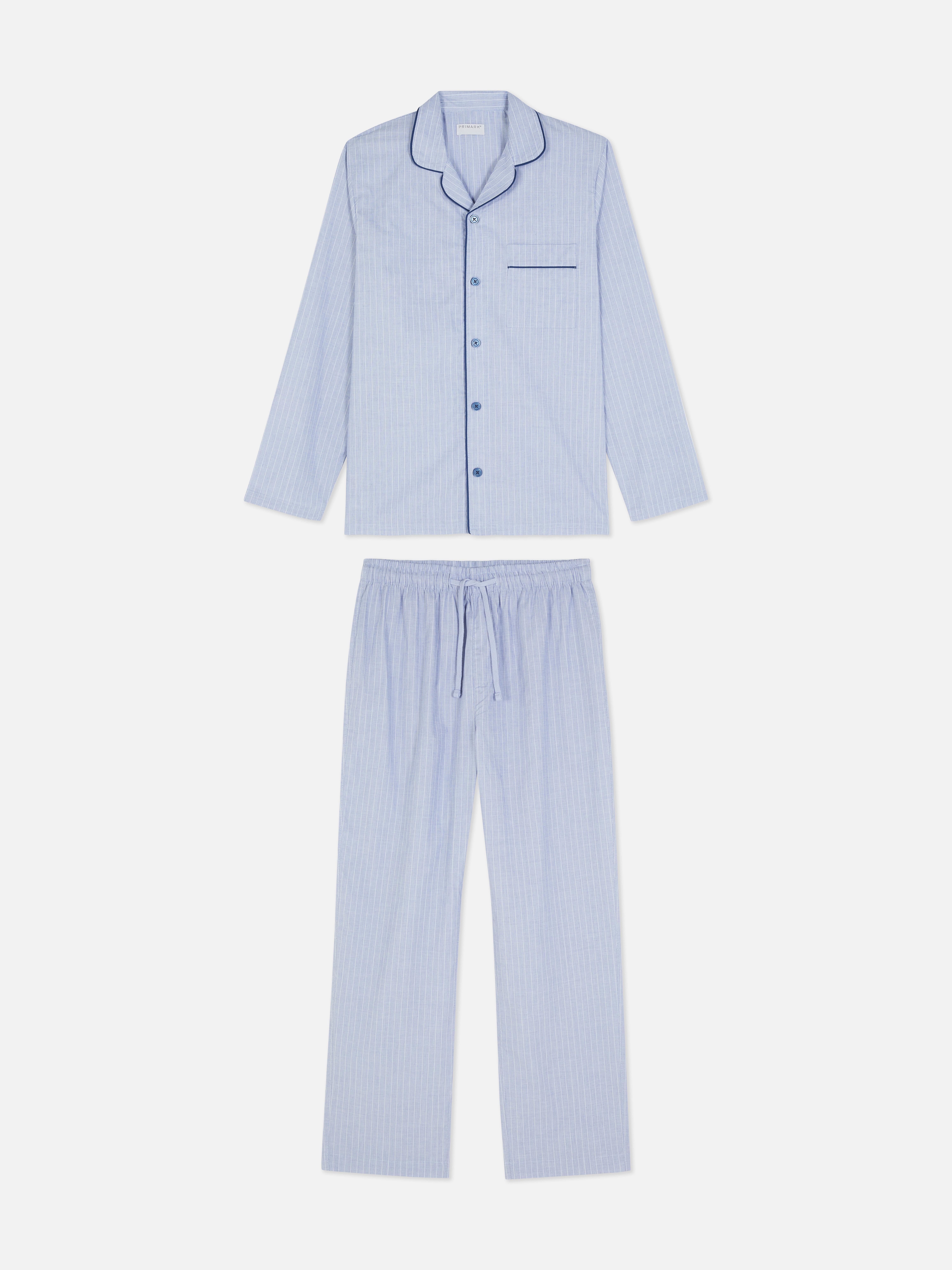 Poplin Pinstripe Boyfriend Pajamas