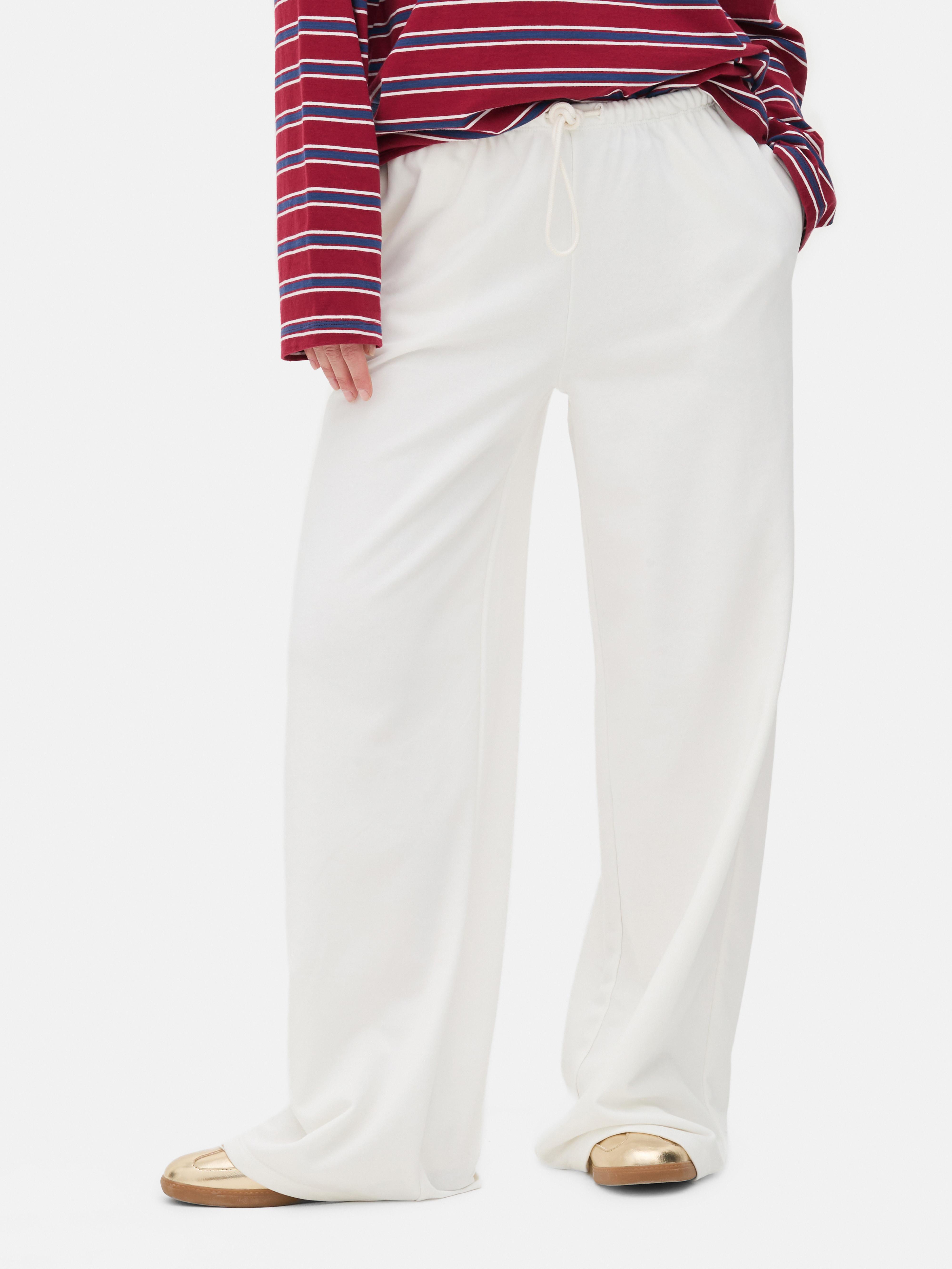 Pantaloni casual largi cu șnur