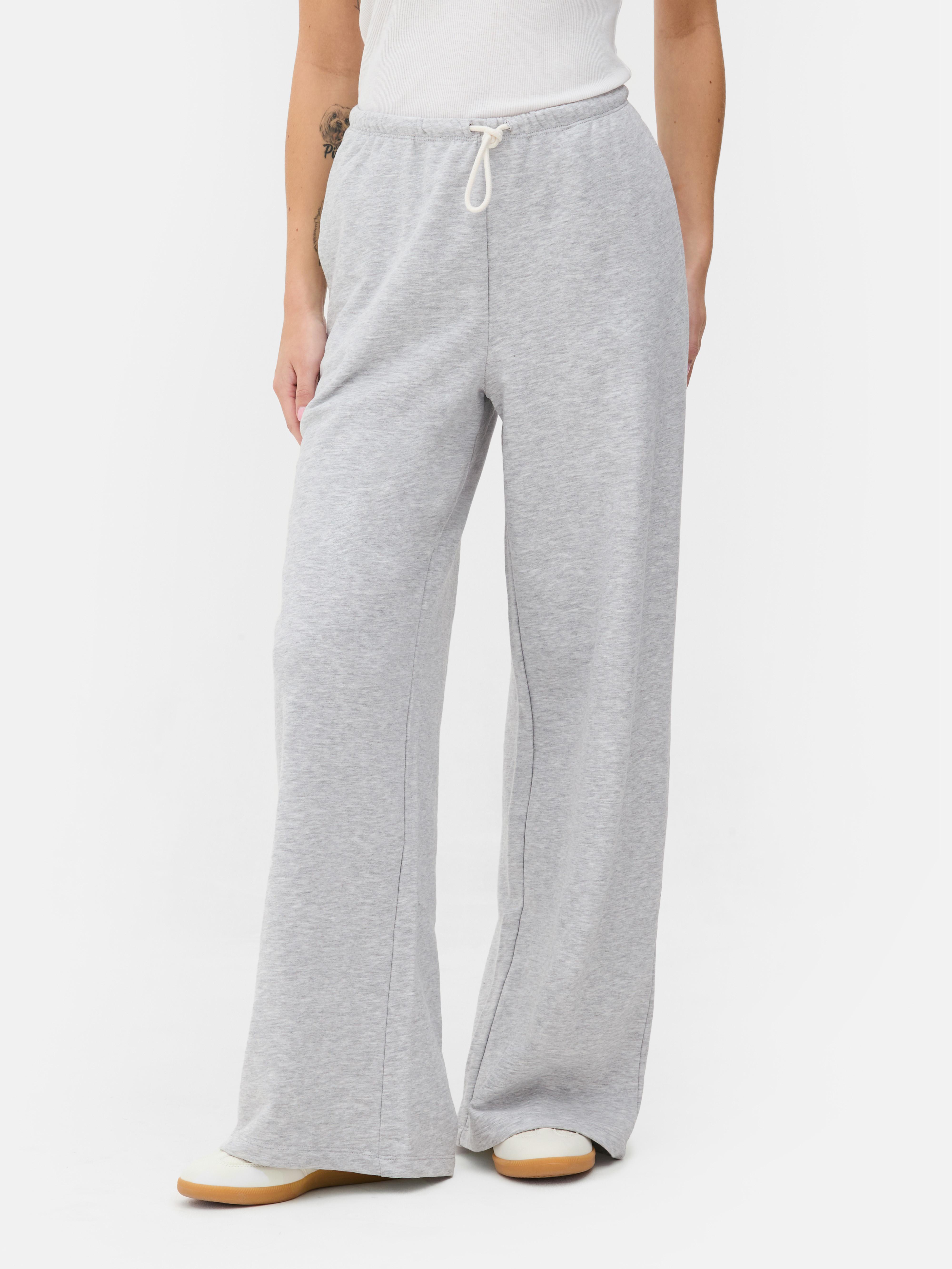 Joggers de pernera ancha con cordón de ajuste