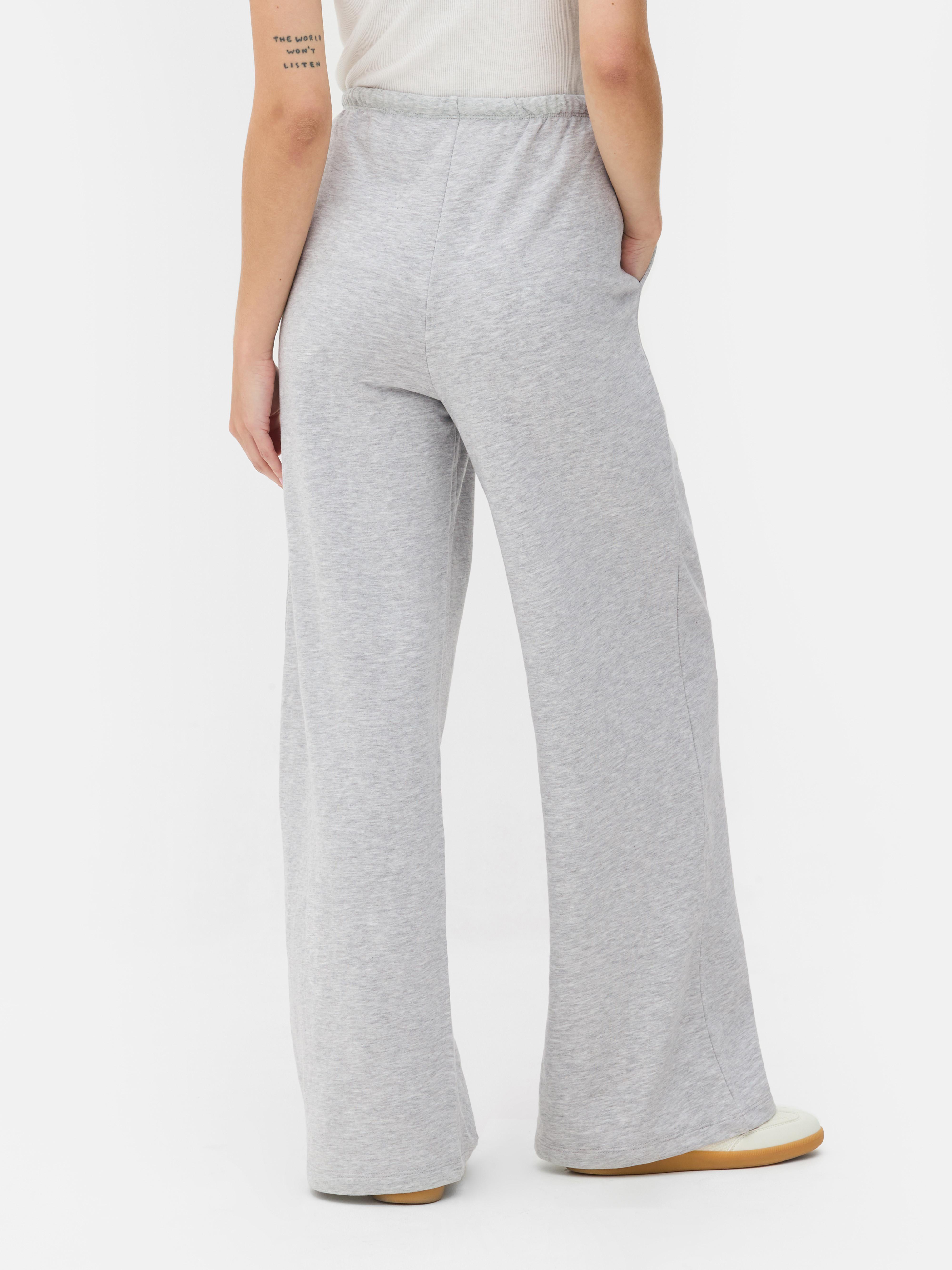 Joggers de pernera ancha con cordón de ajuste