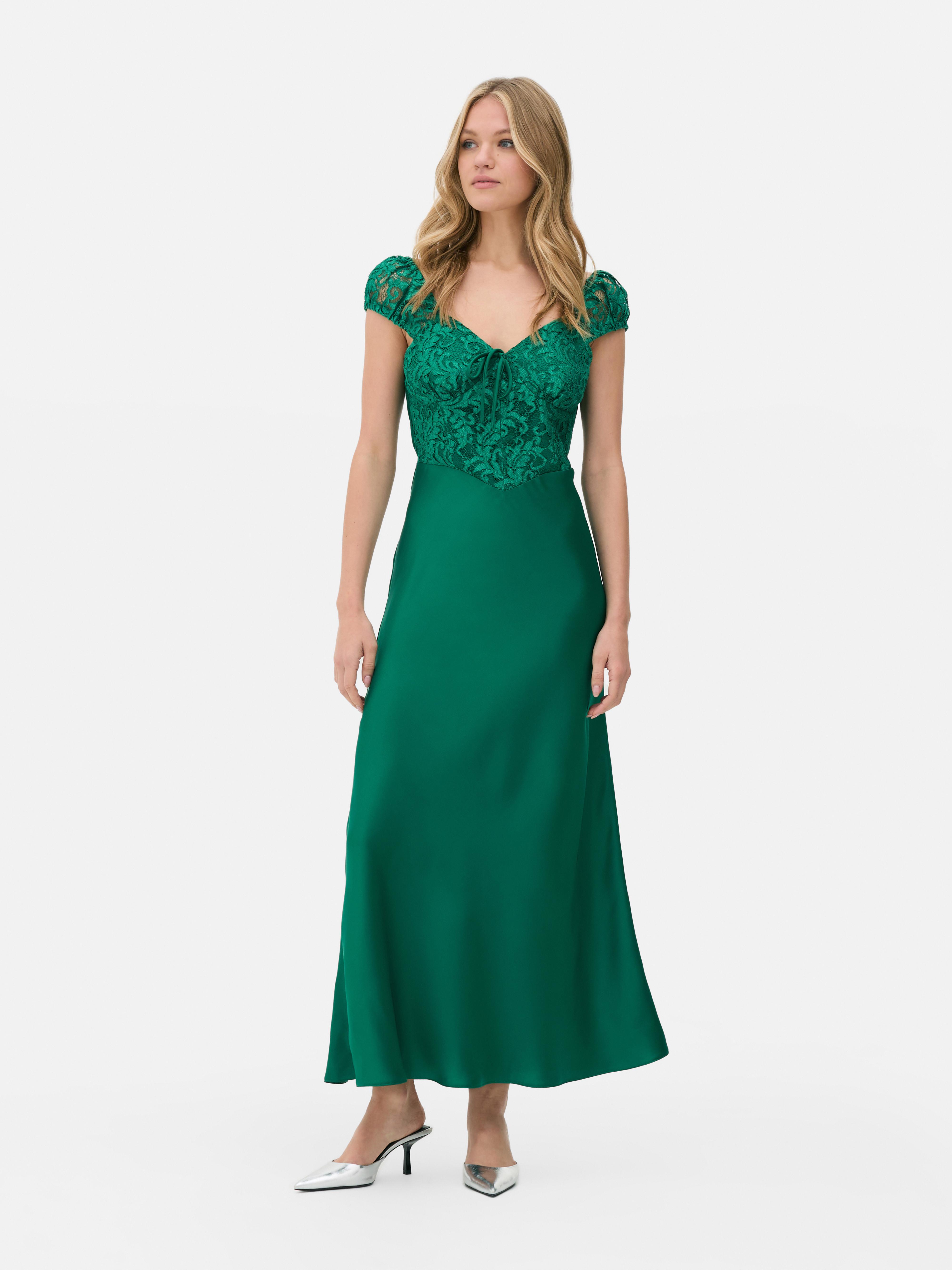 Primark green wrap dress best sale