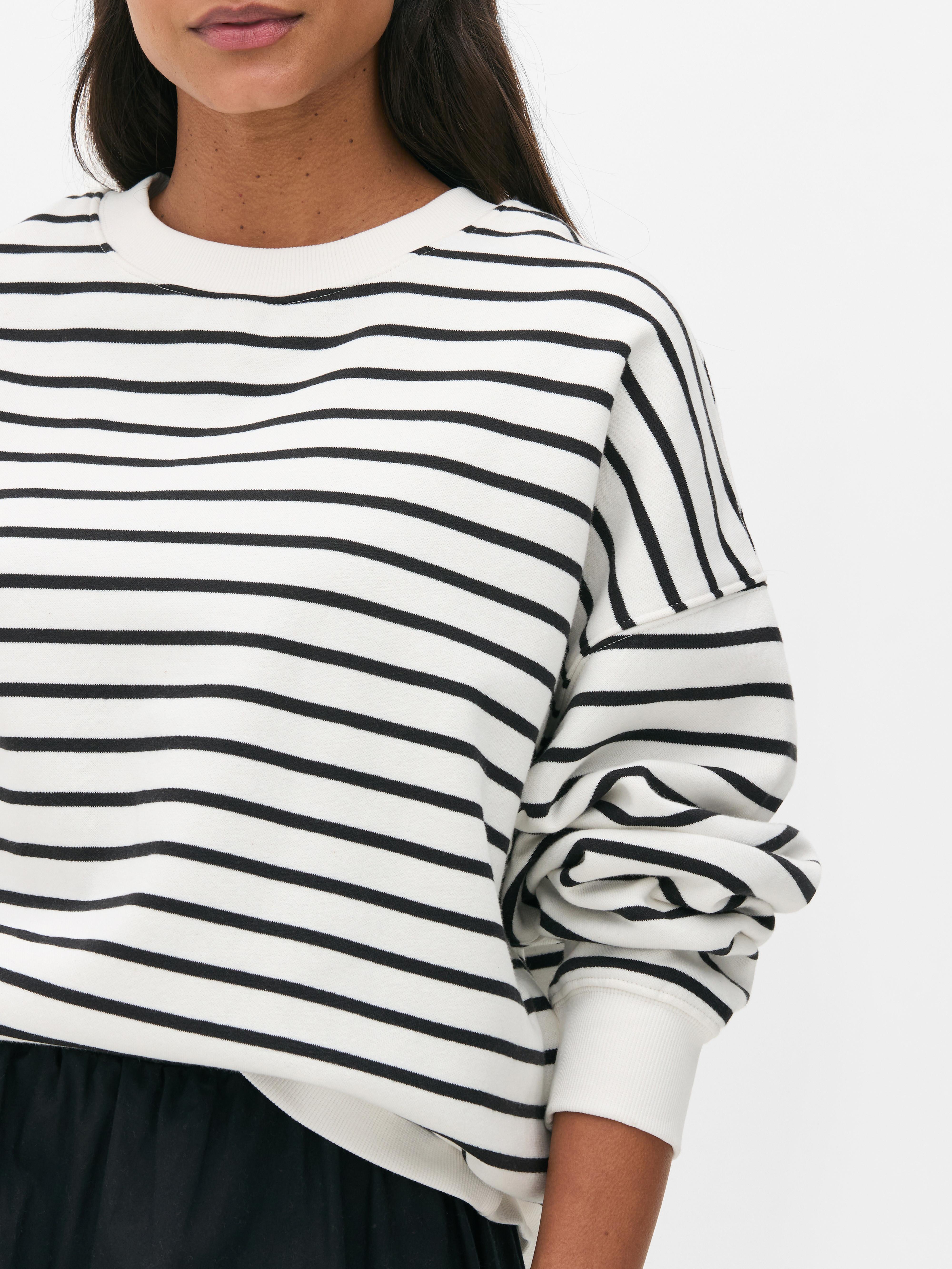 Sudadera extragrande a rayas