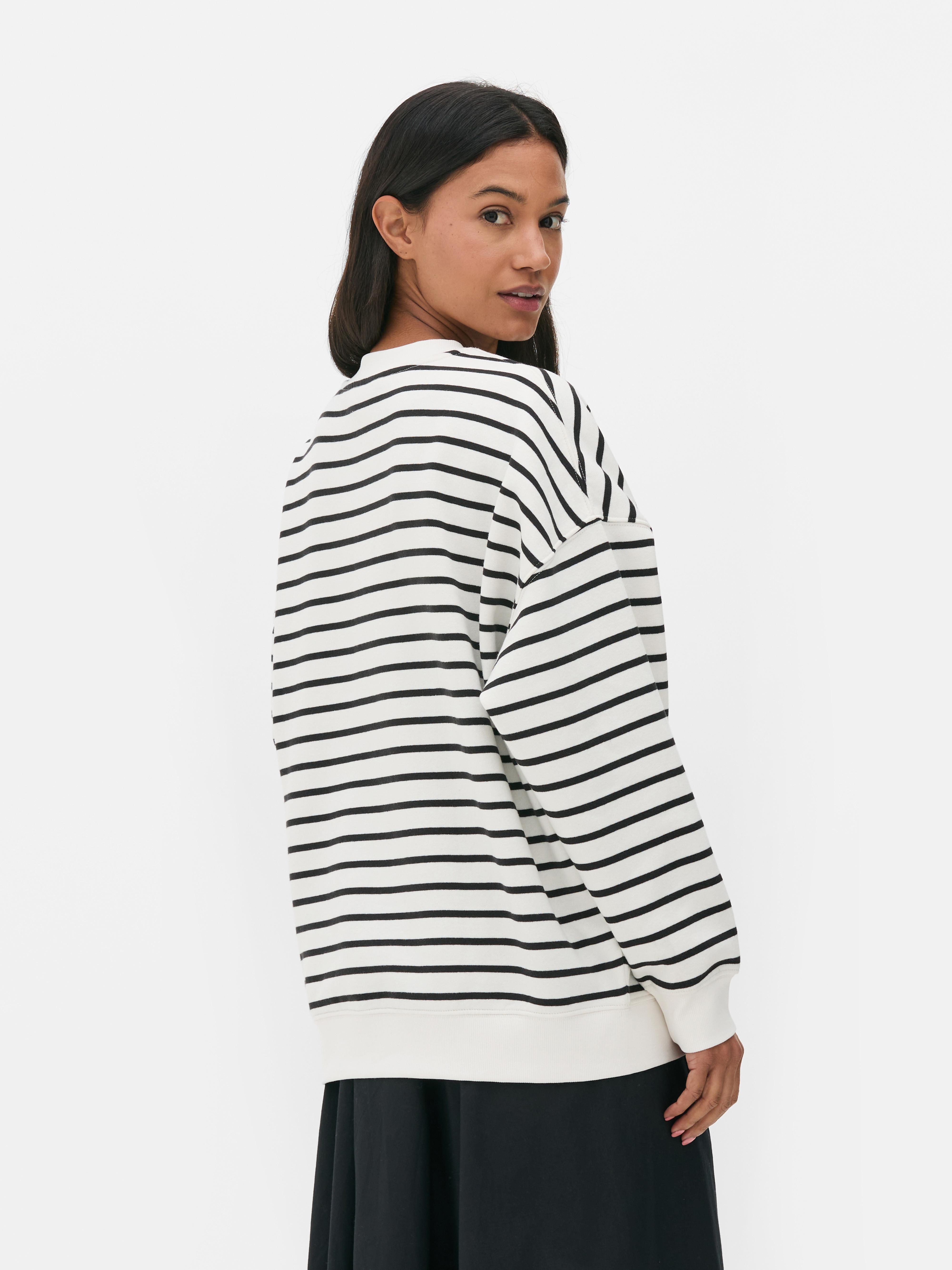 Sudadera extragrande a rayas