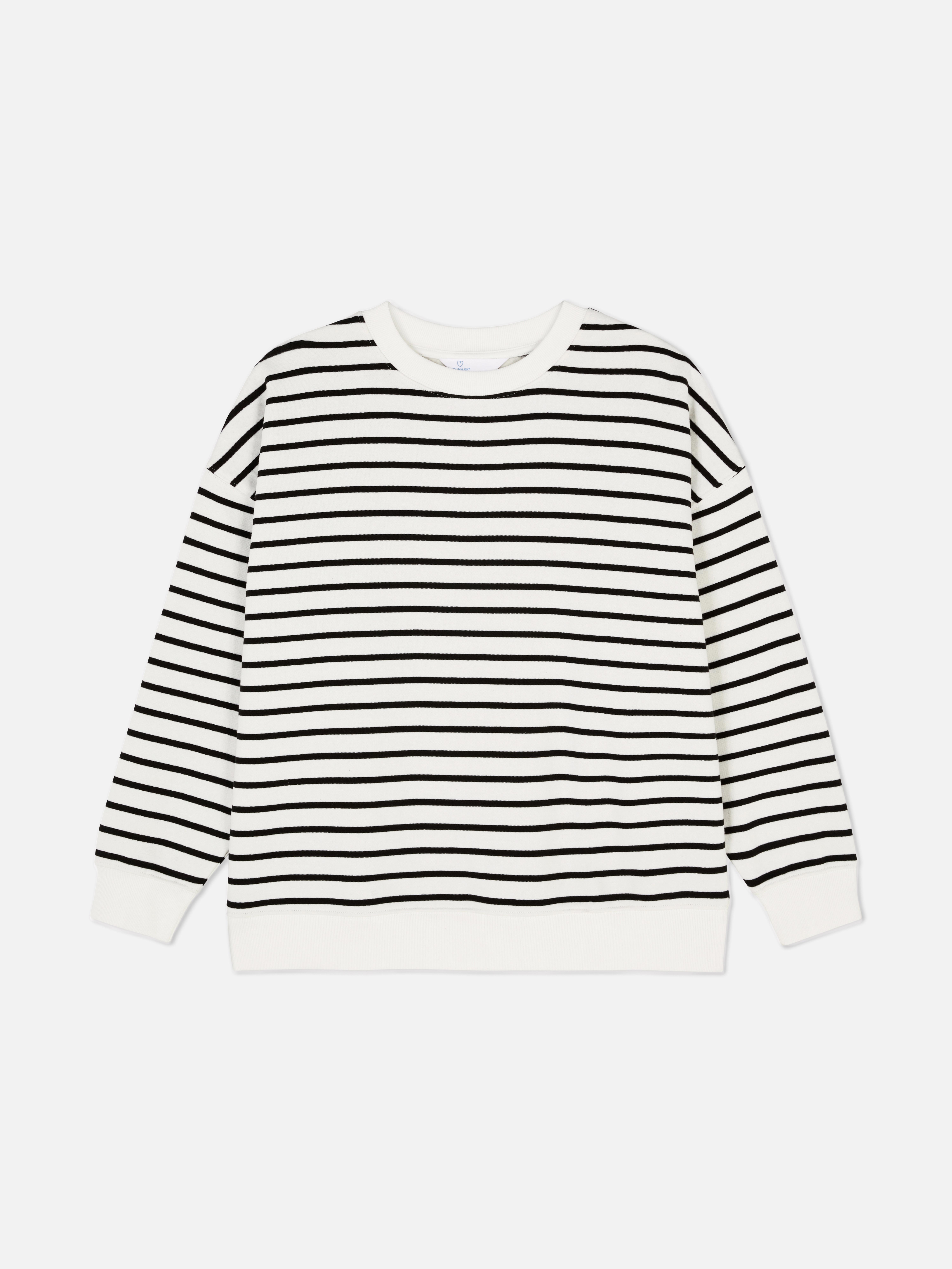 Sudadera extragrande a rayas