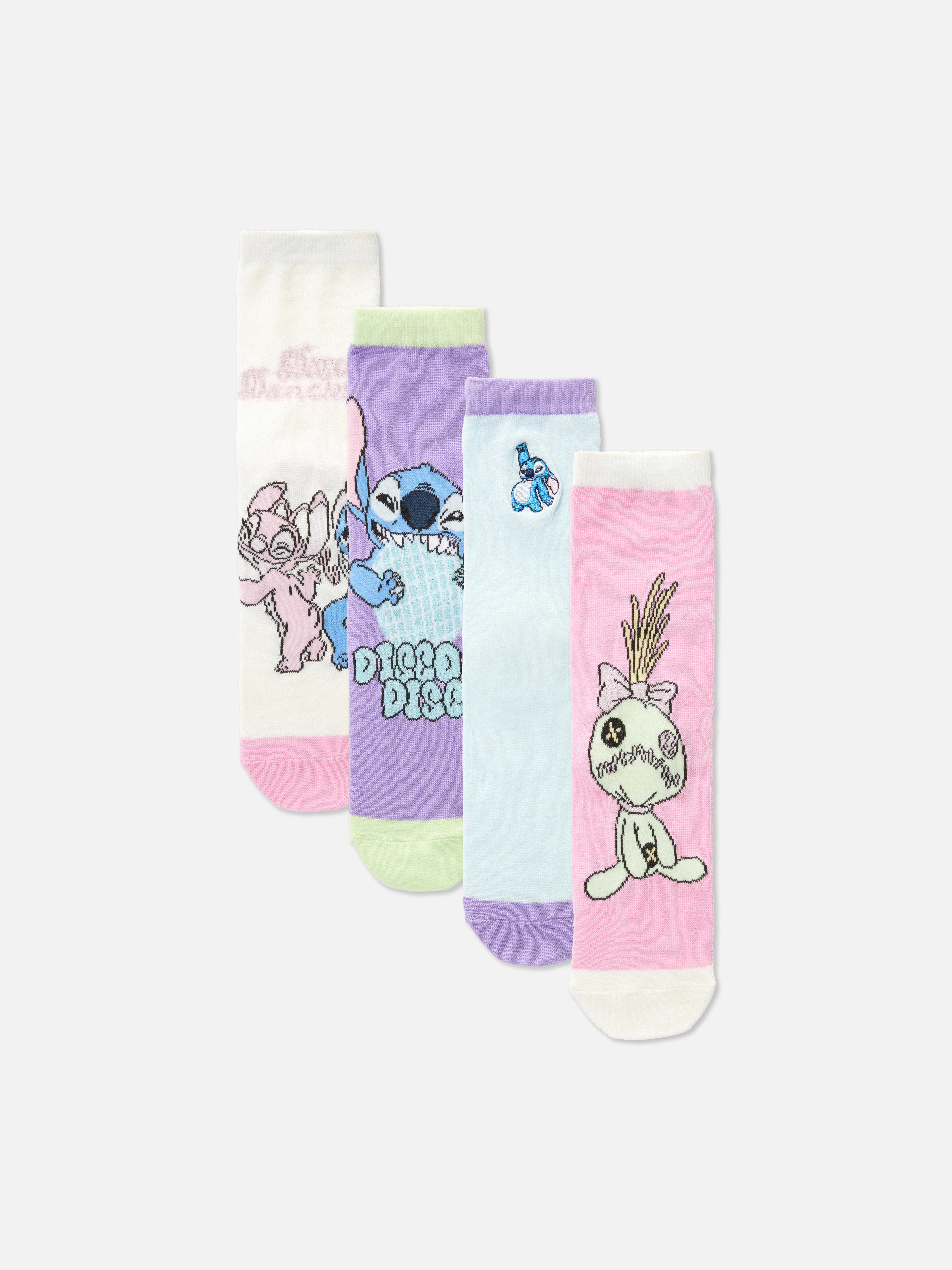 Lot de 4 paires de socquettes Disney Stitch