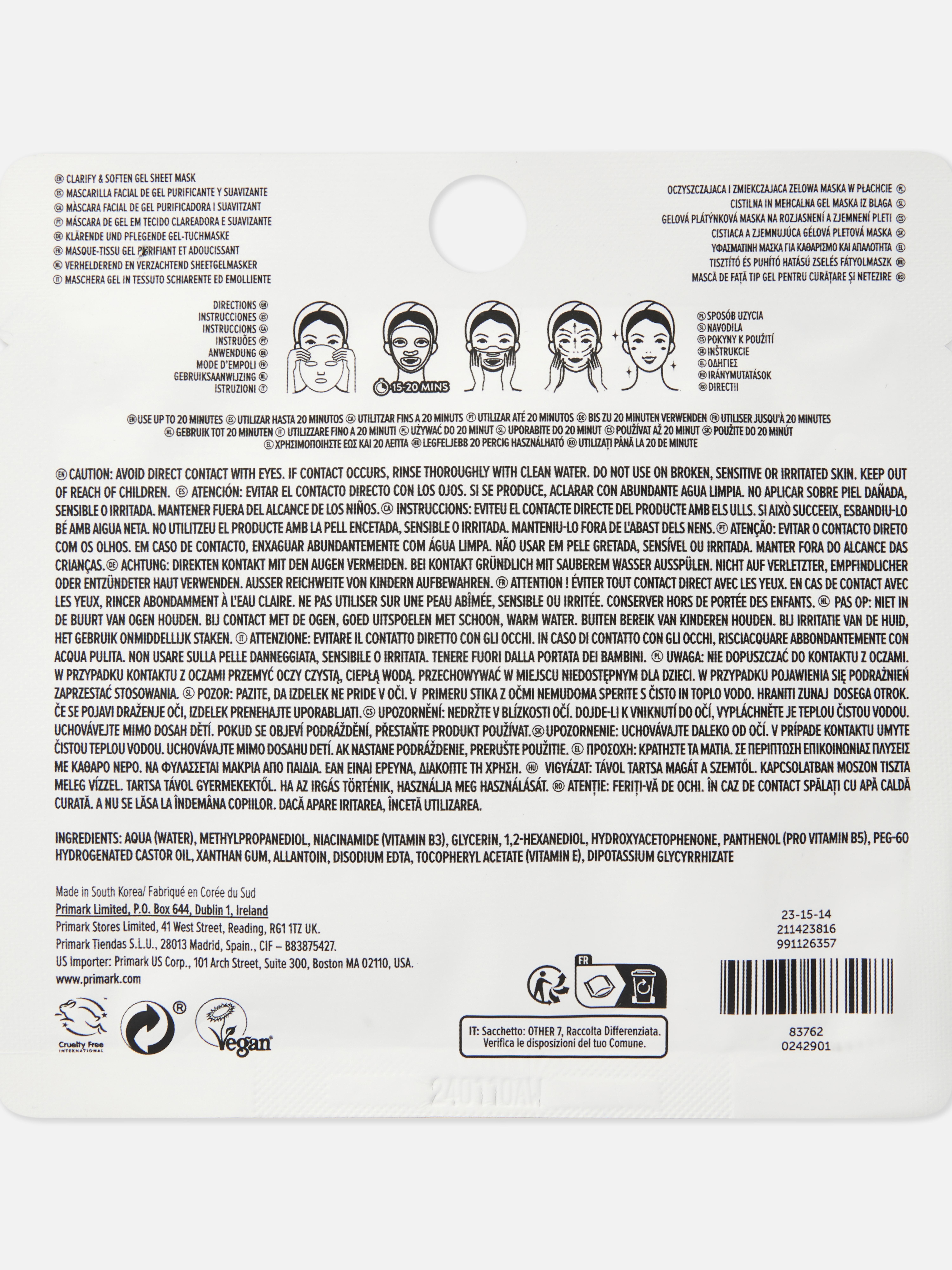 PS... Skin Niacinamide Sheet Mask