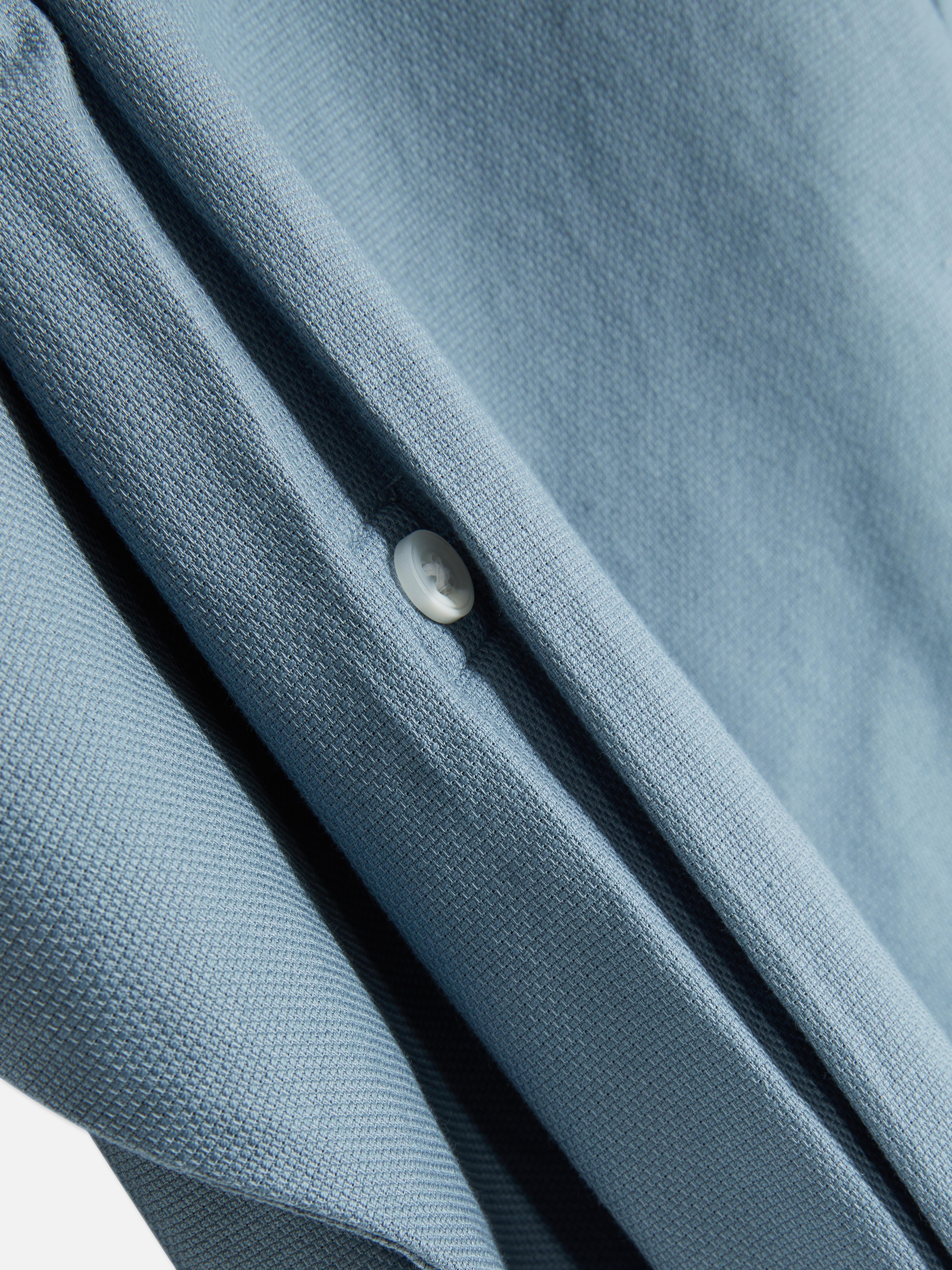 Textured Banded Collar Shirt
