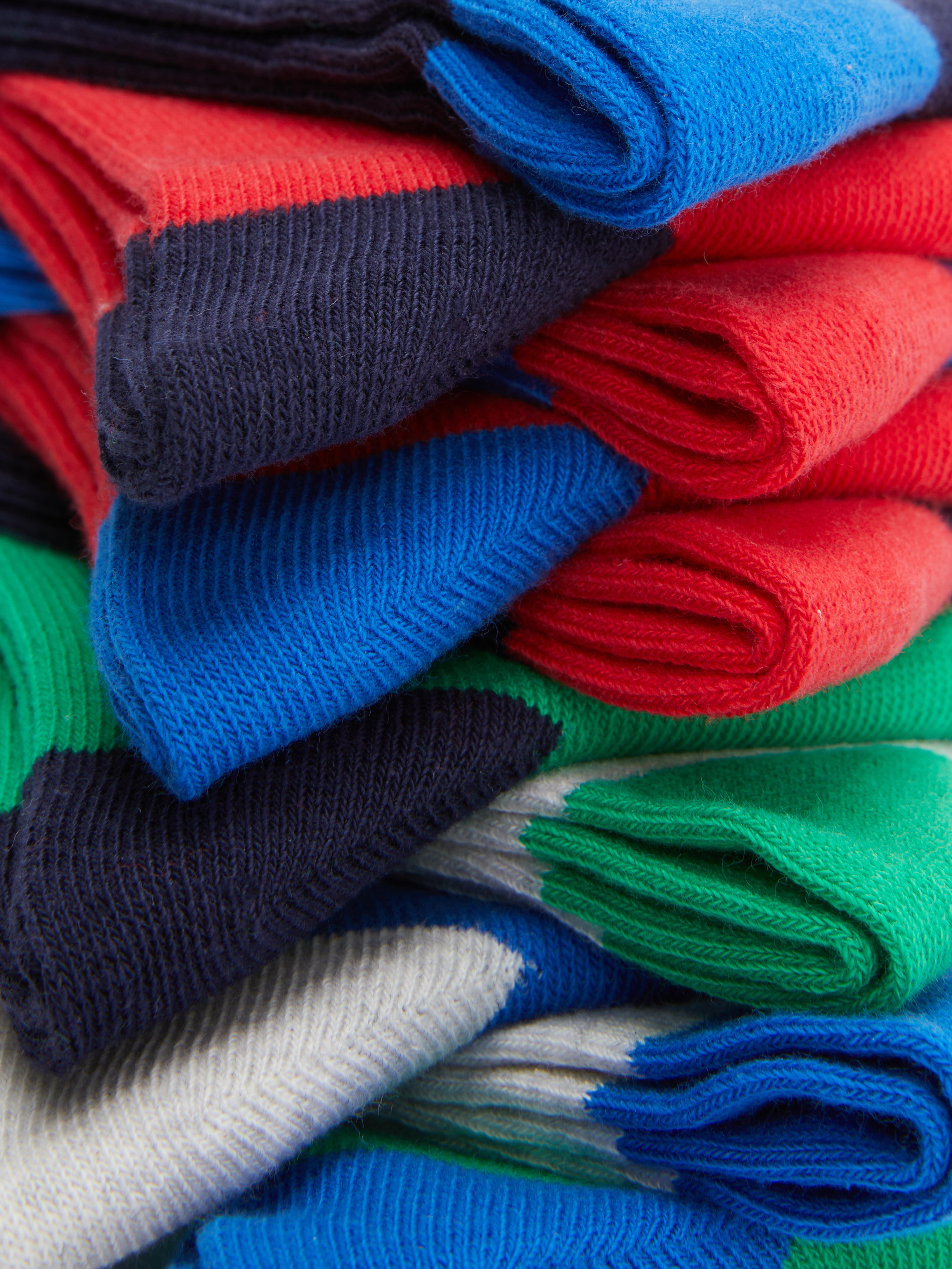 Lot de 10 paires de socquettes color block