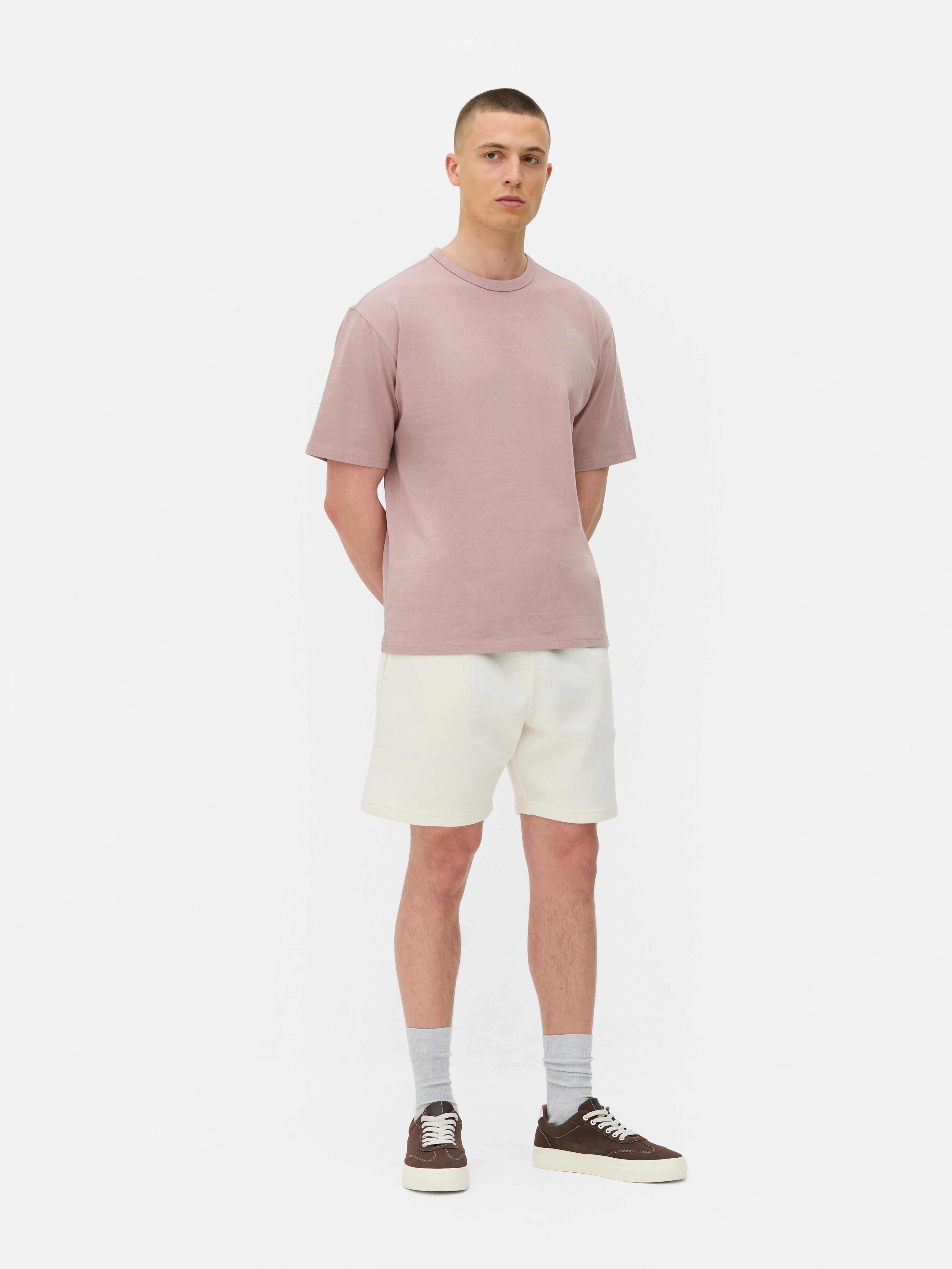 T-shirt o luźnym kroju Różowy