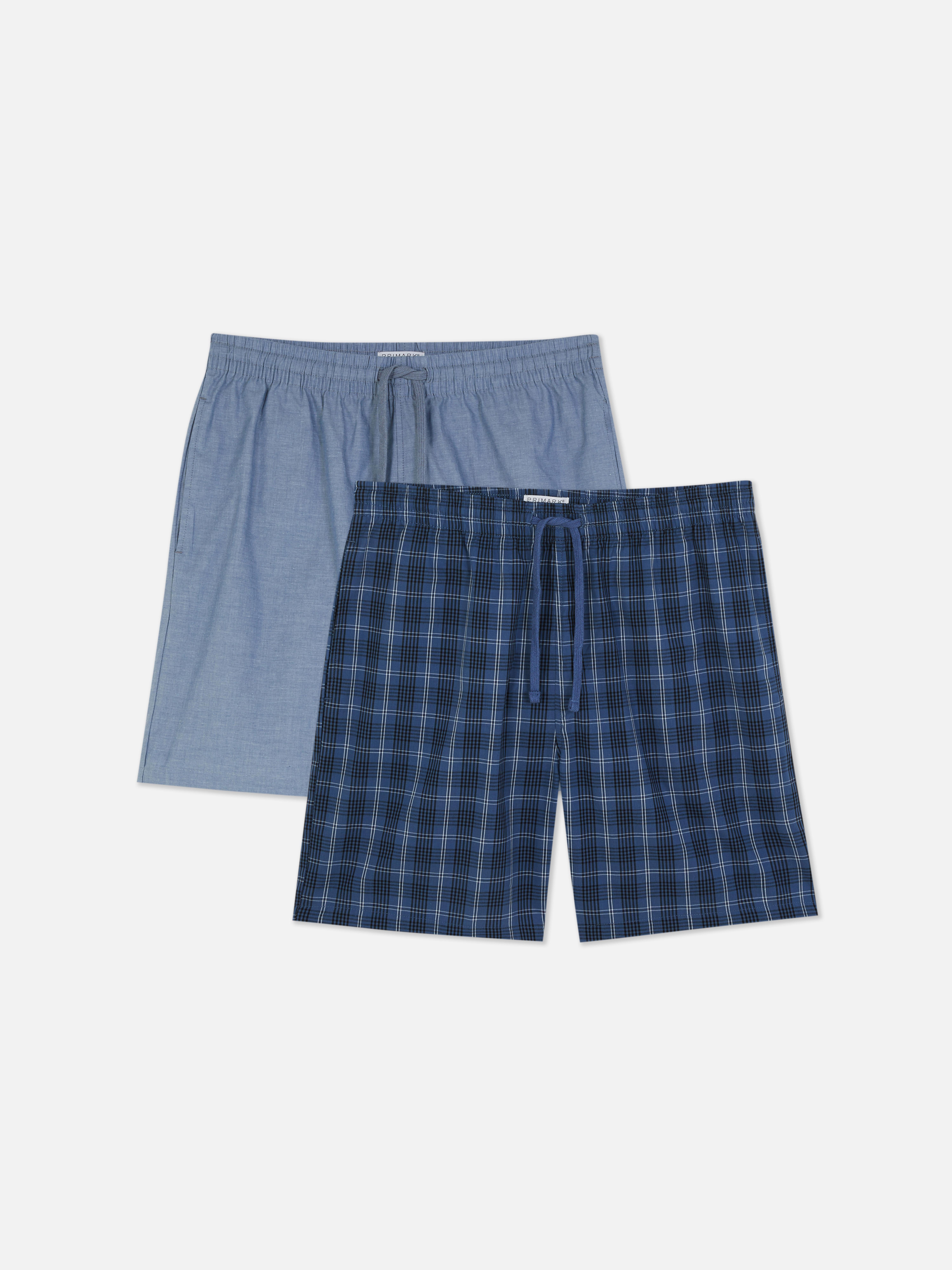 Karierte Shorts mit Kordelzug, 2er-Pack