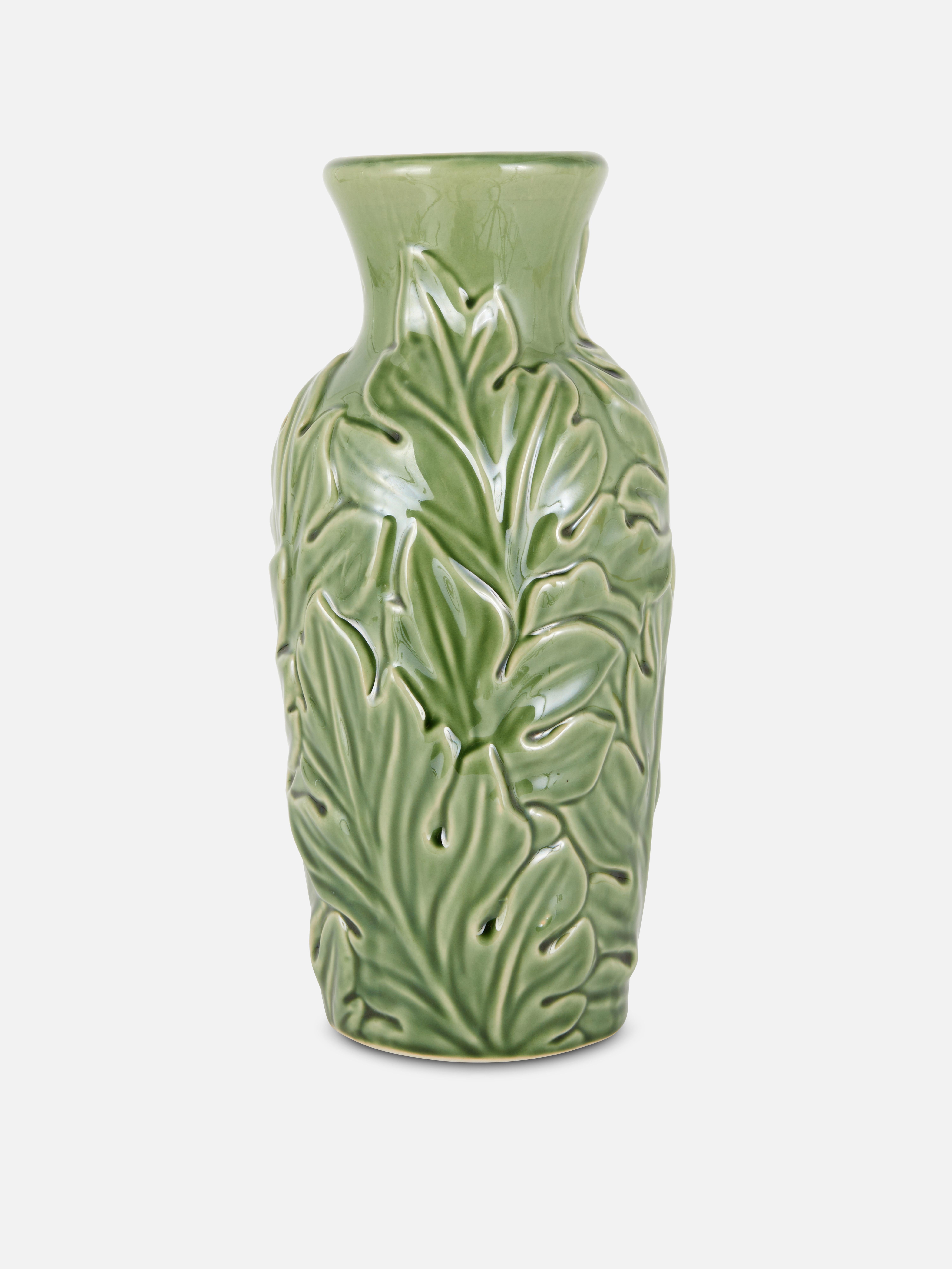 Leaf Print Vase