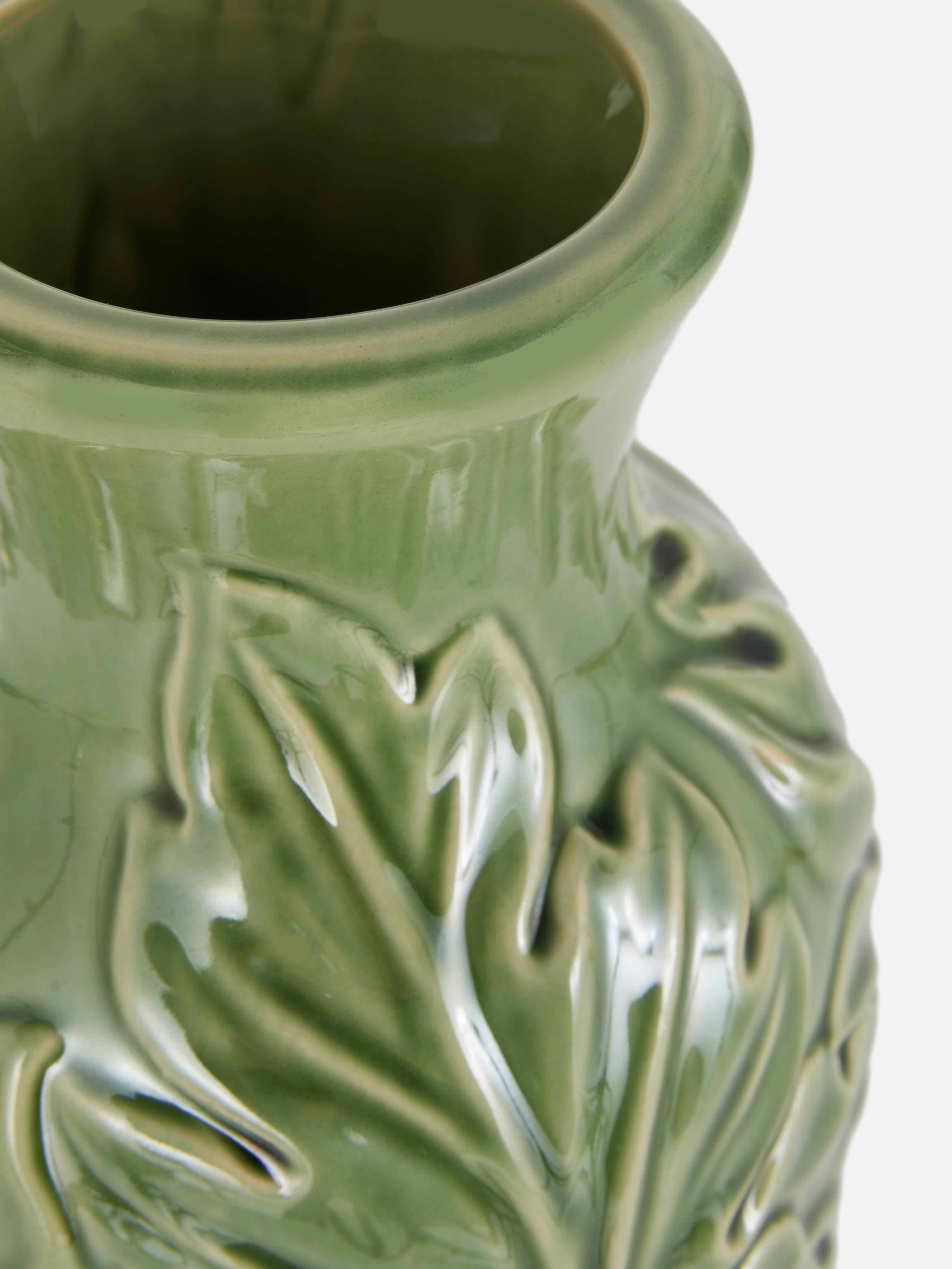 Leaf Print Vase