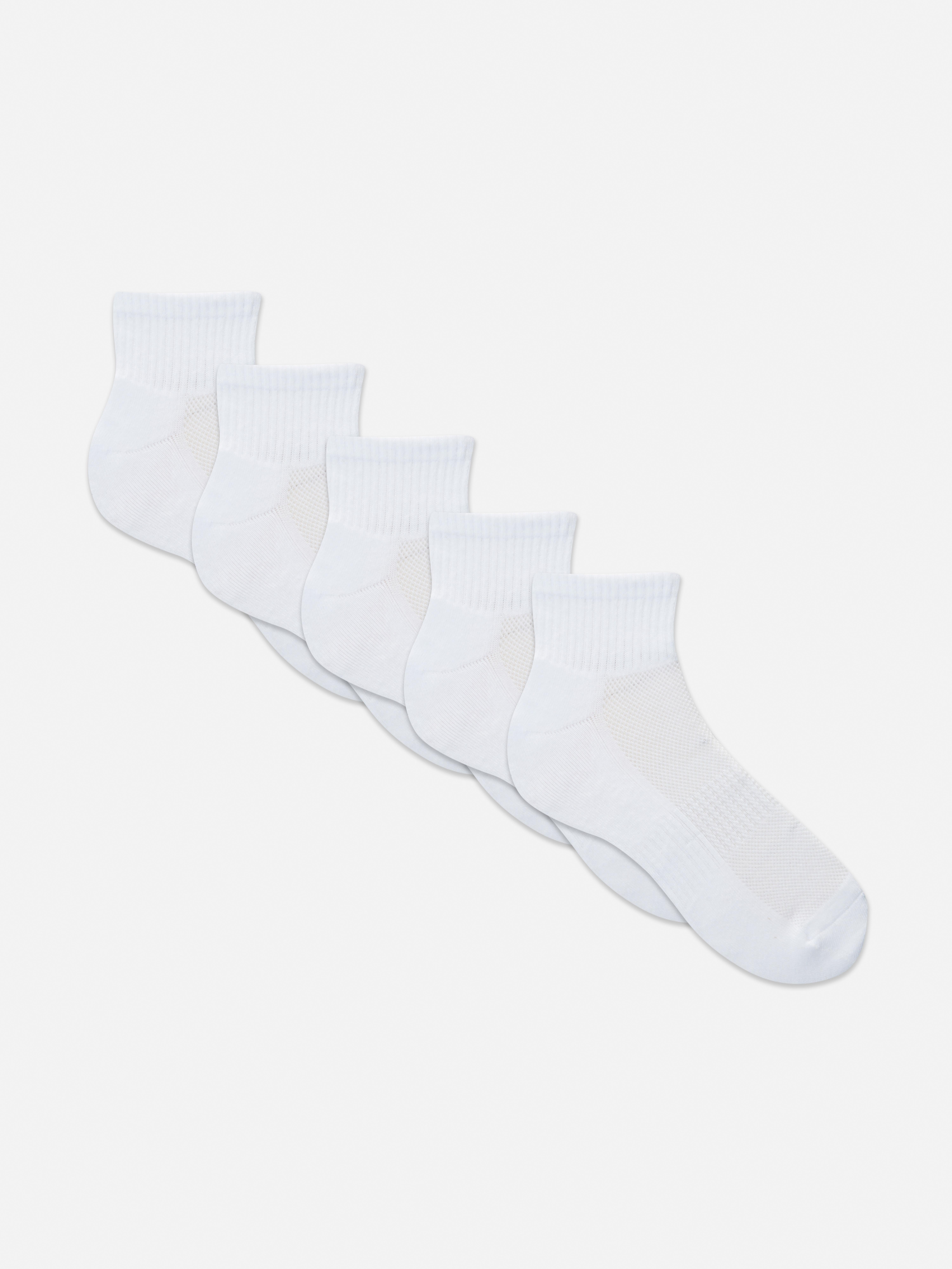 5pk Ribbed Ankle Socks