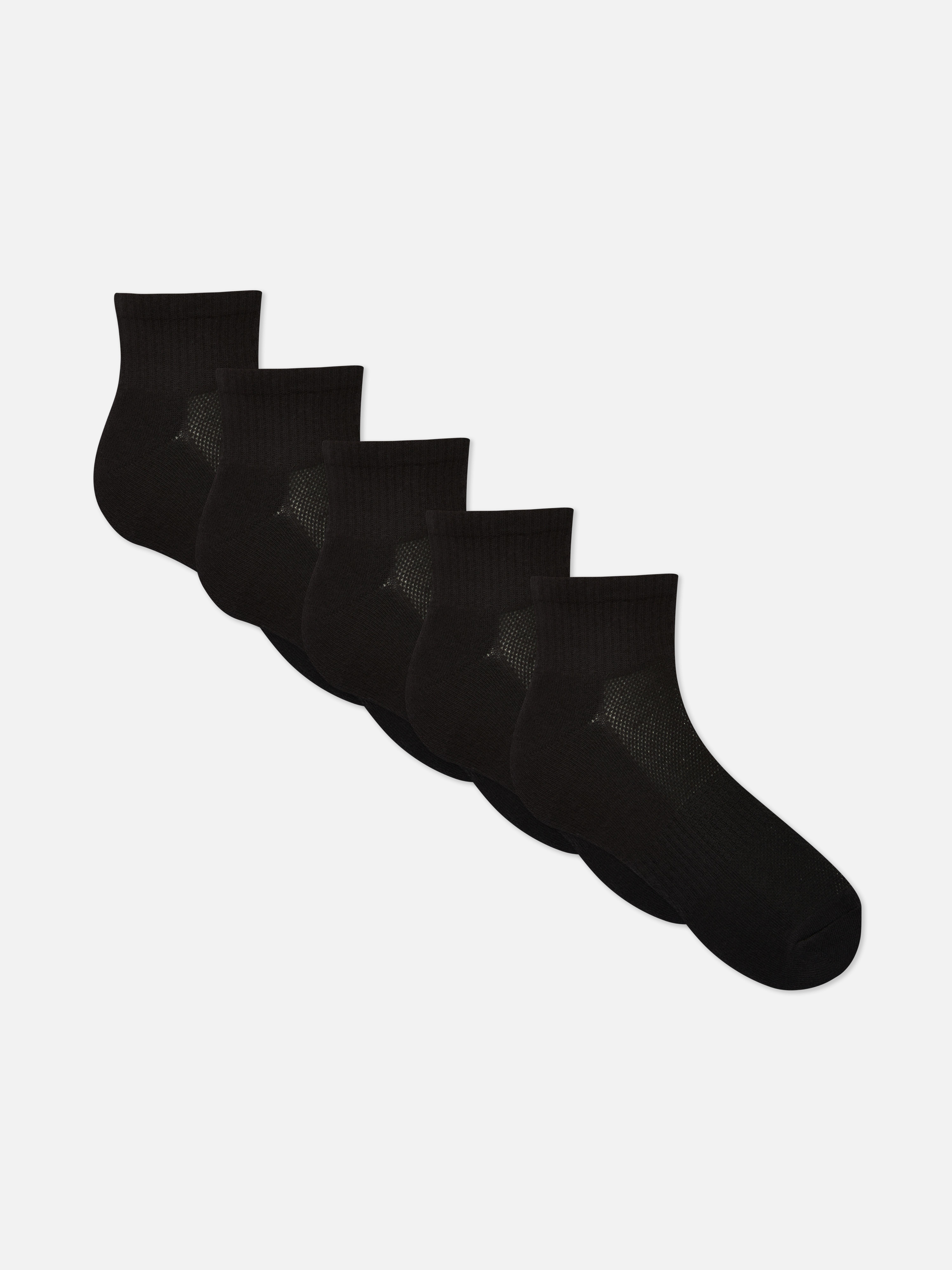 5pk Ribbed Ankle Socks