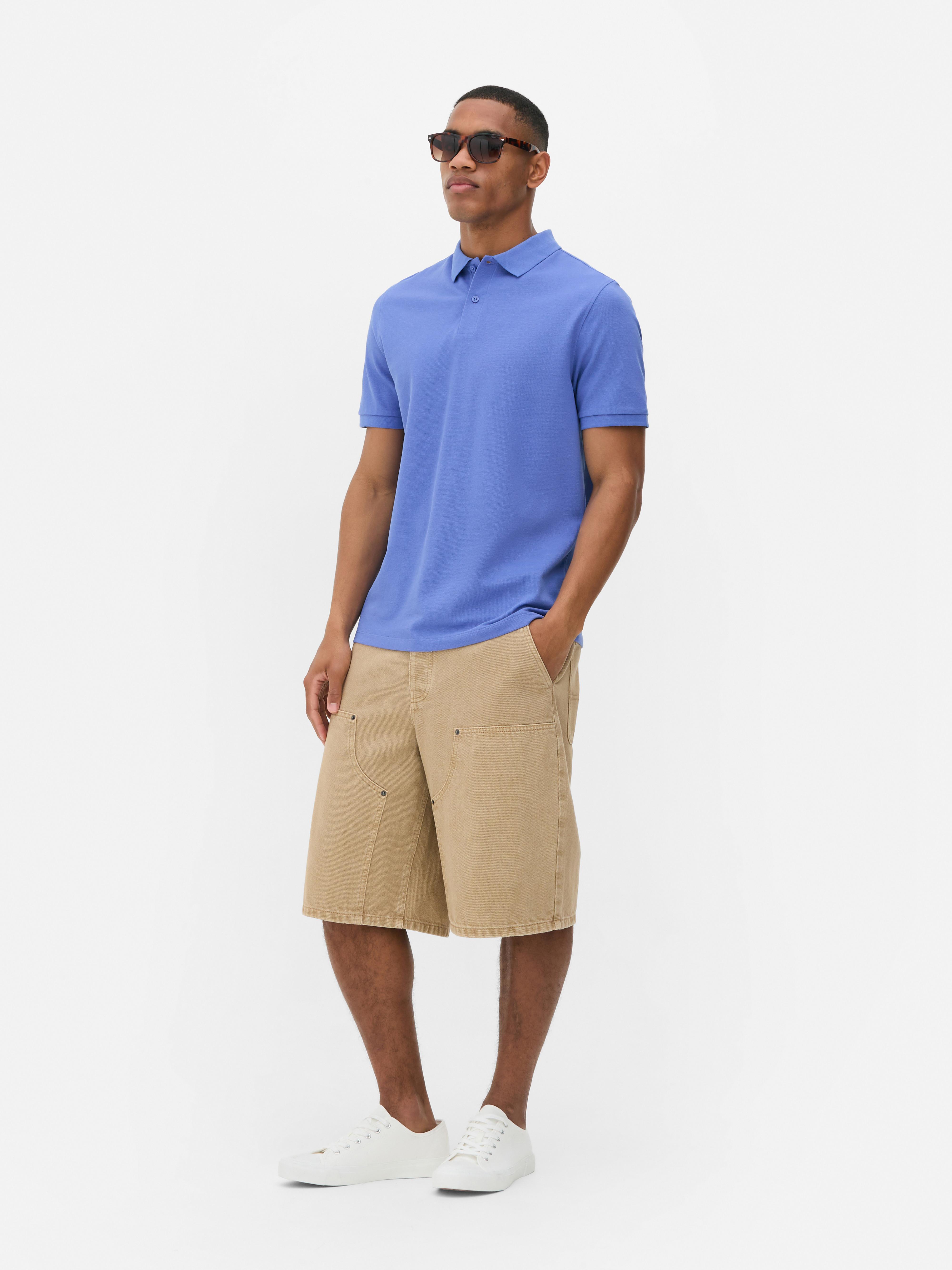 Tricou polo din pichet cu mânecă scurtă