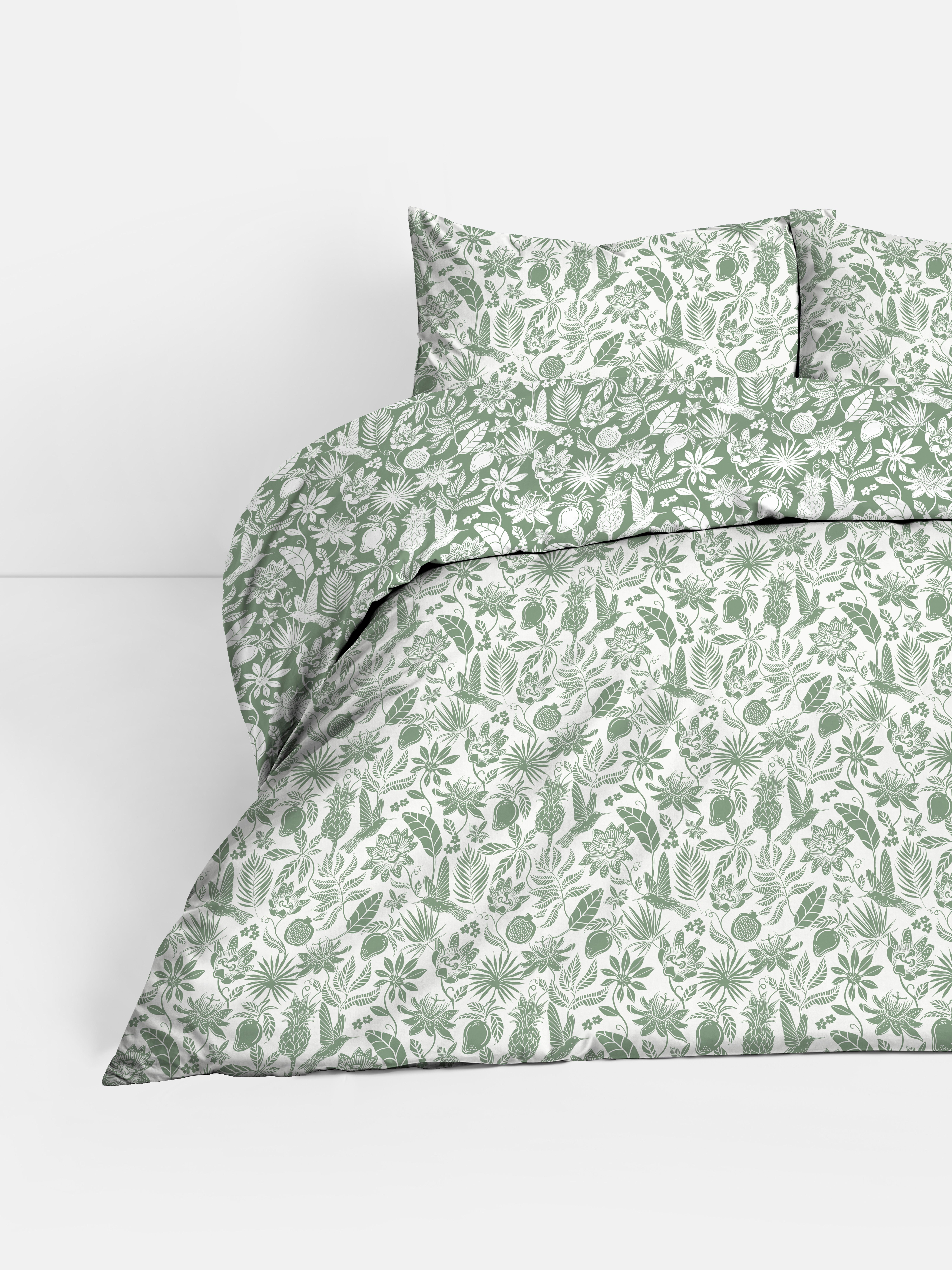 Tropical Leaf Double Duvet Cover Set