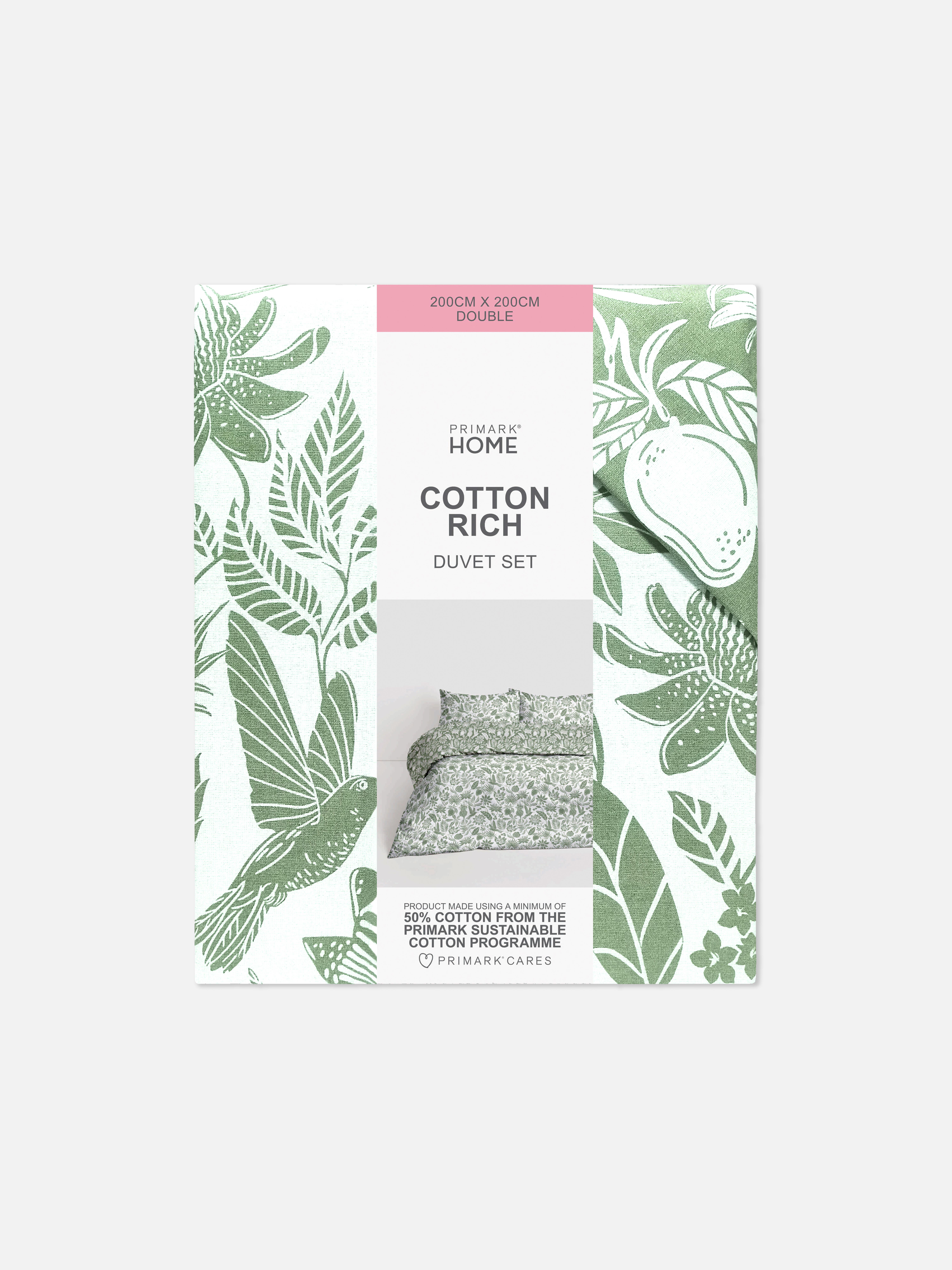 Tropical Leaf Double Duvet Cover Set