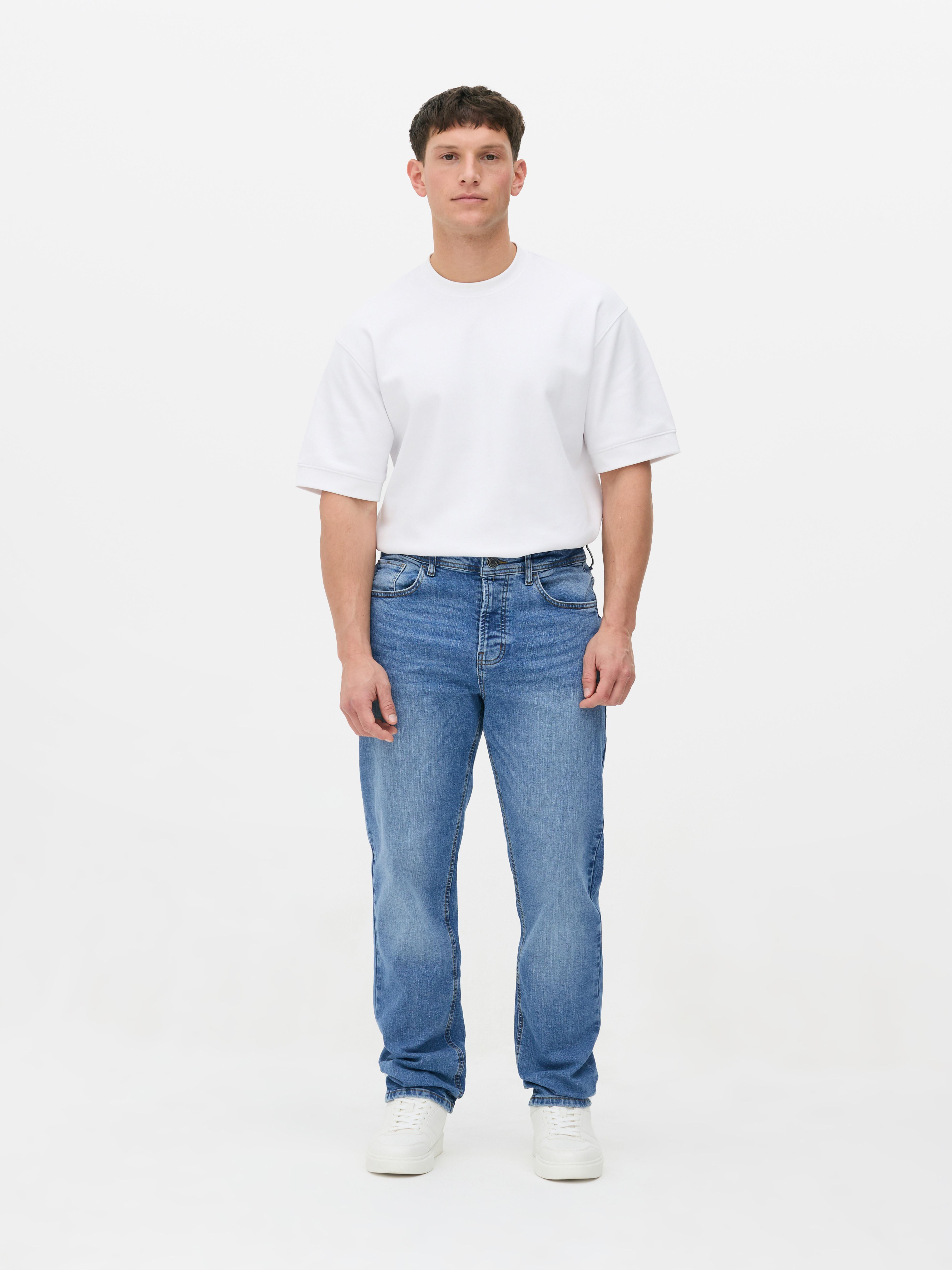 Vaqueros de pernera recta de talle medio