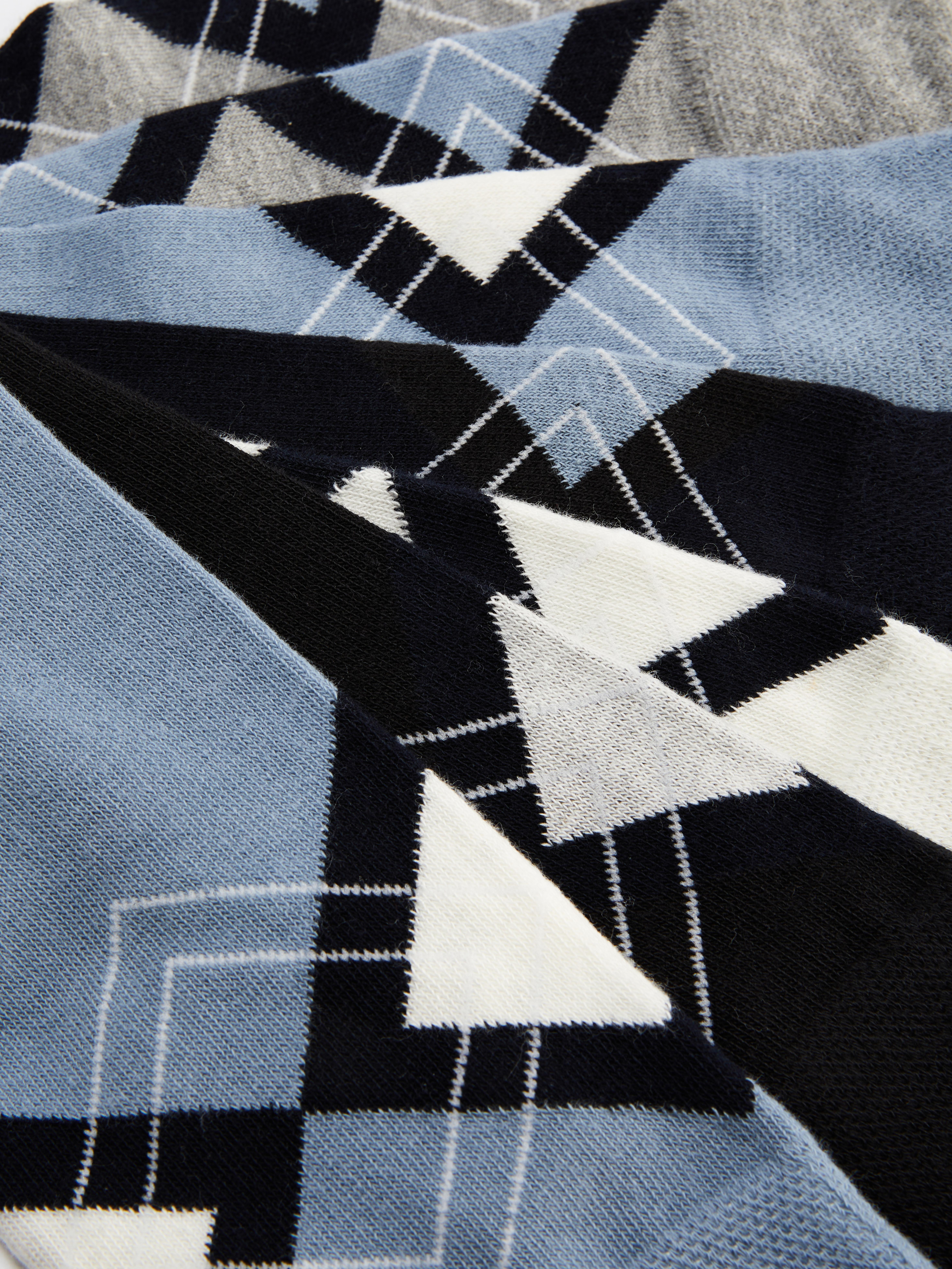 Crew-Socken mit Argyle-Muster, 7er-Pack