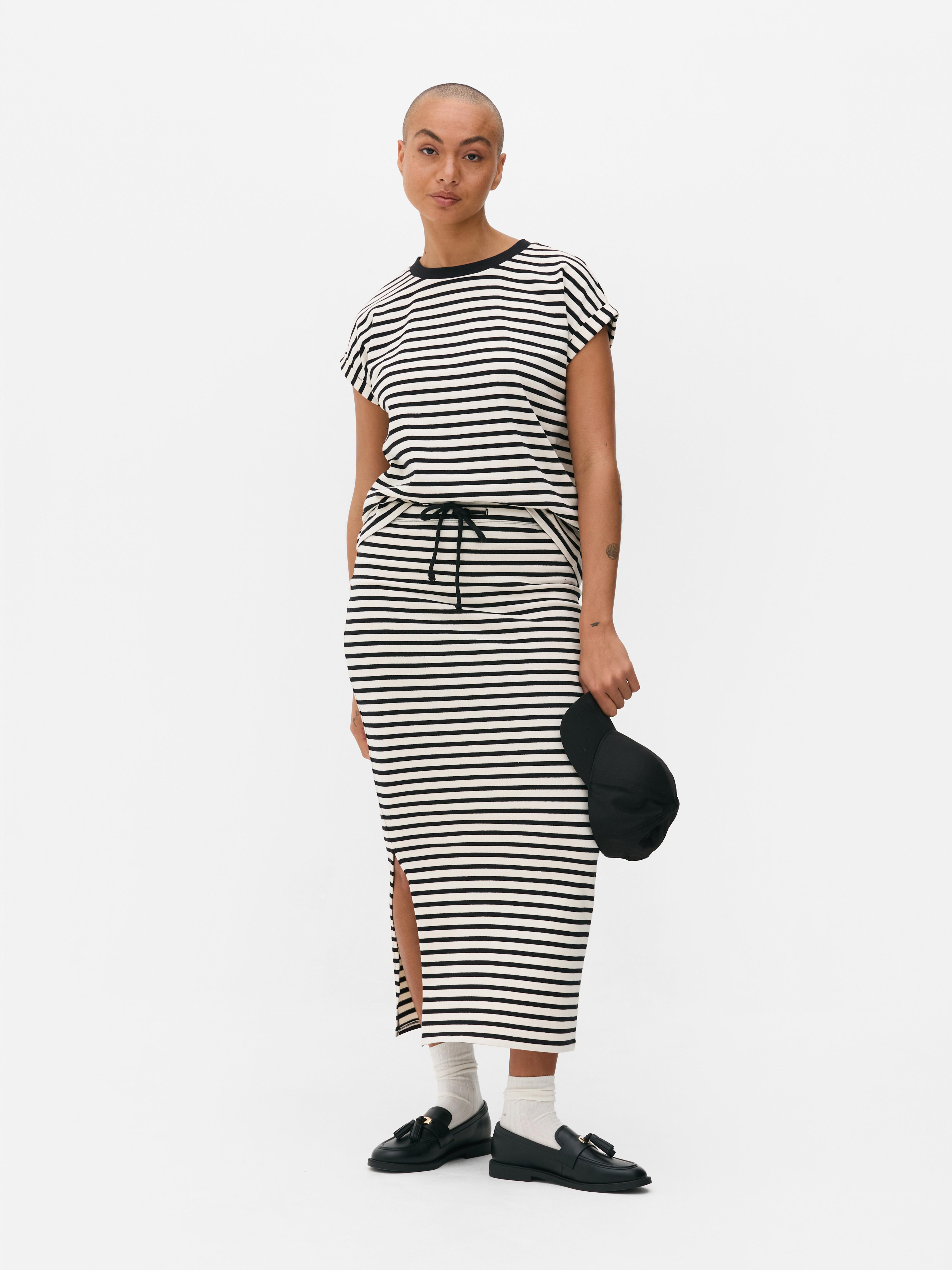 Striped Jersey Knit Tee