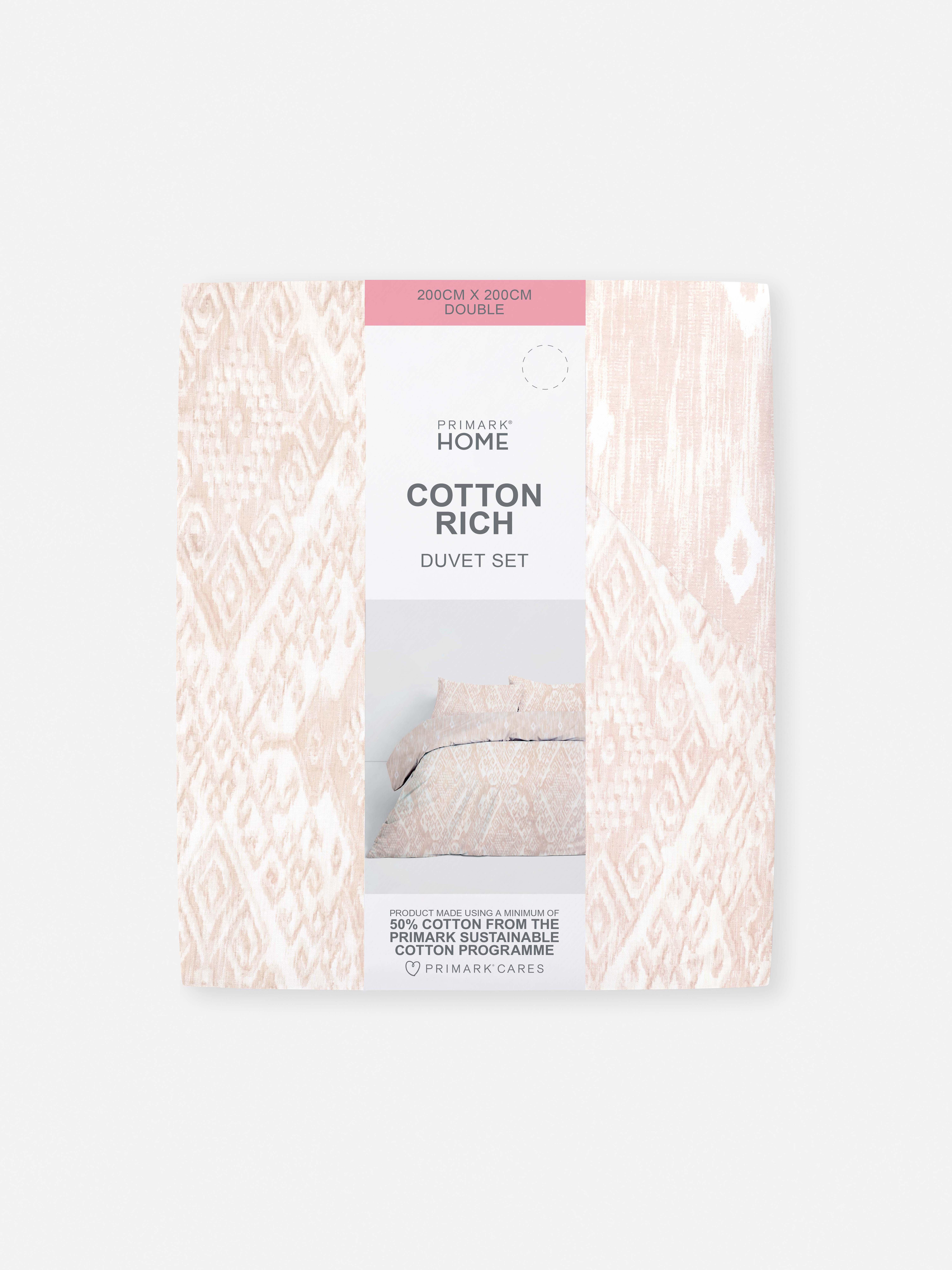 Washed Ikat Double Duvet Set