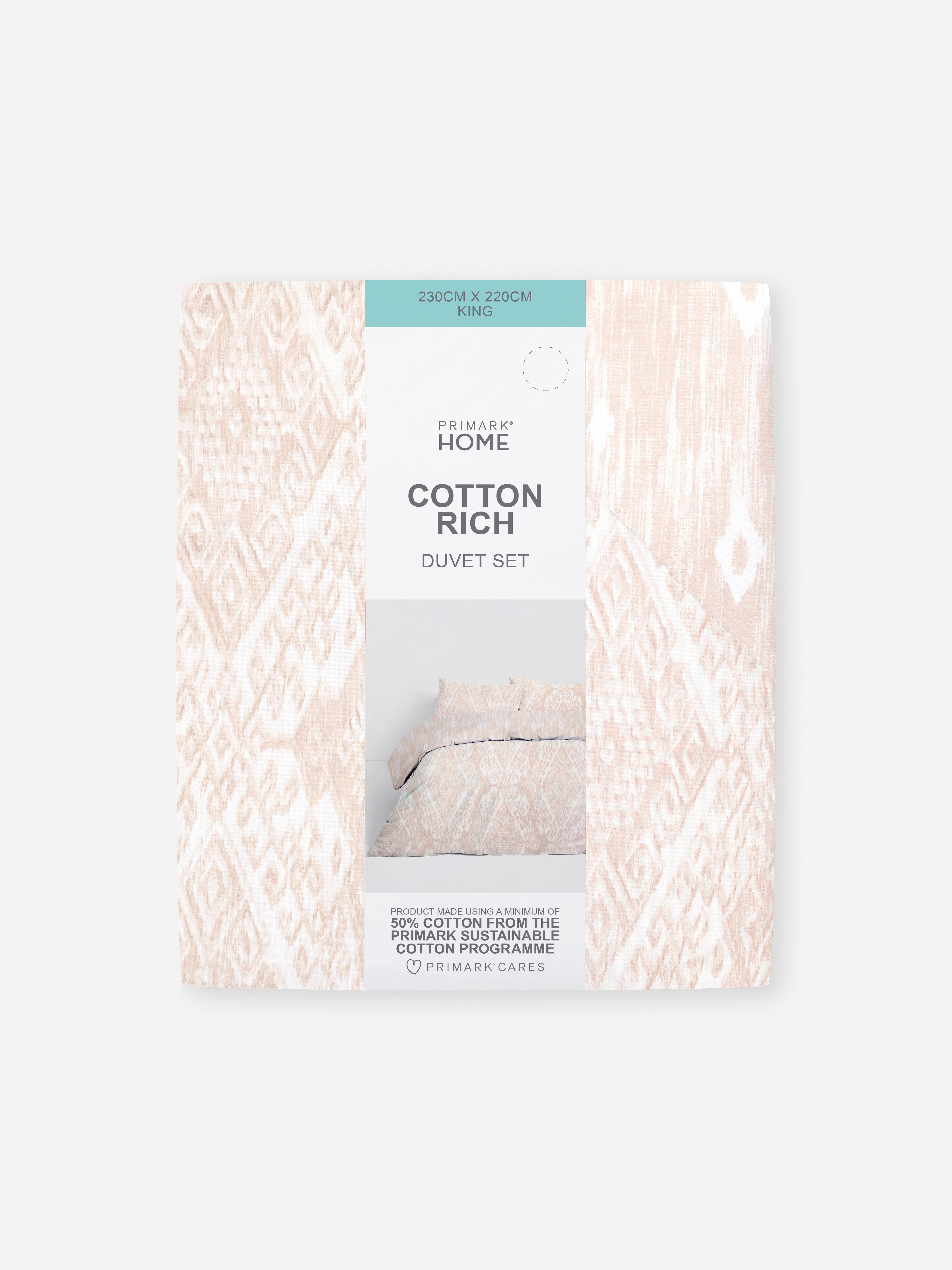 Washed Ikat King Duvet Cover Set