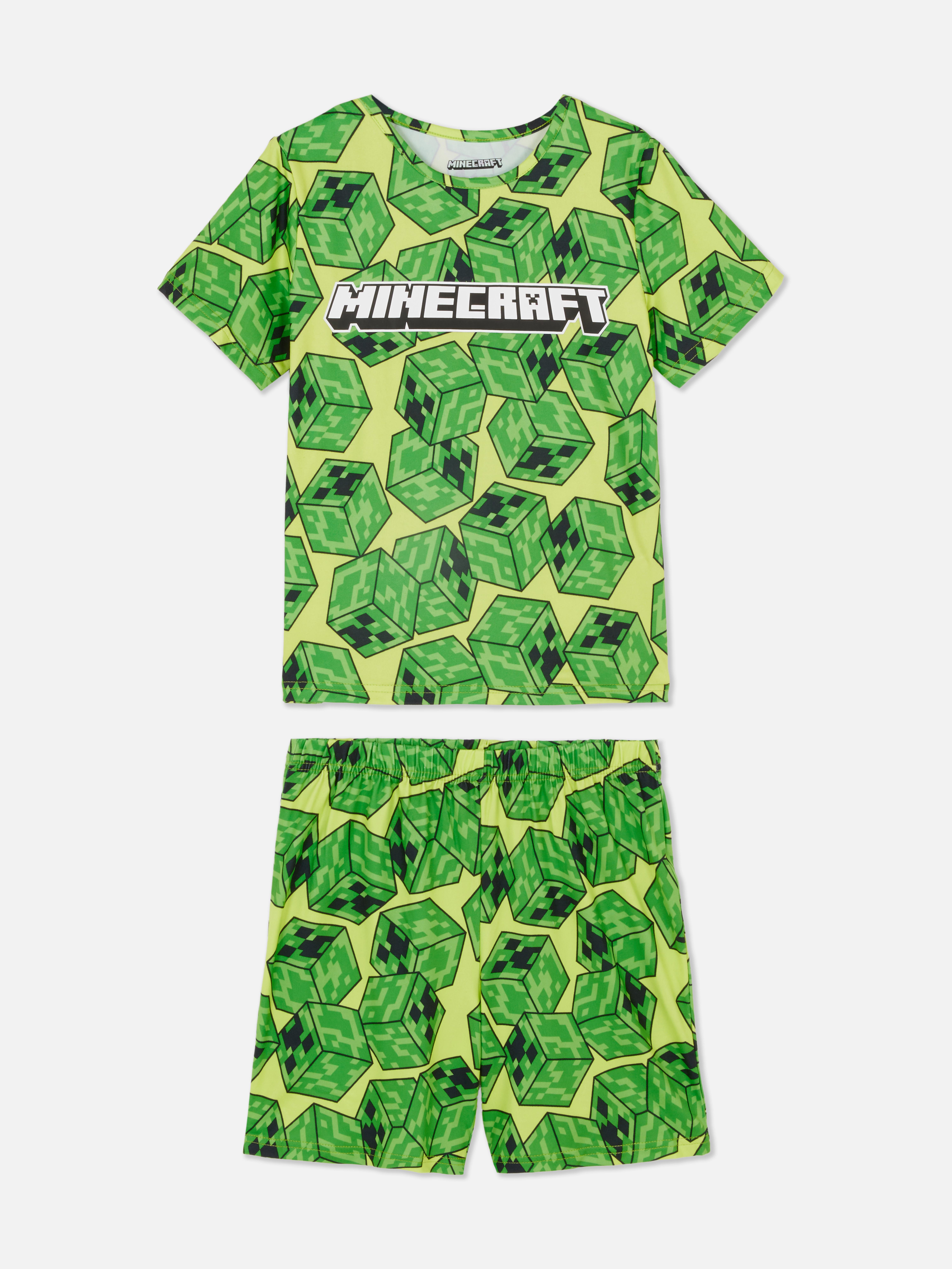 Minecraft Creeper Graphic Short Pyjamas