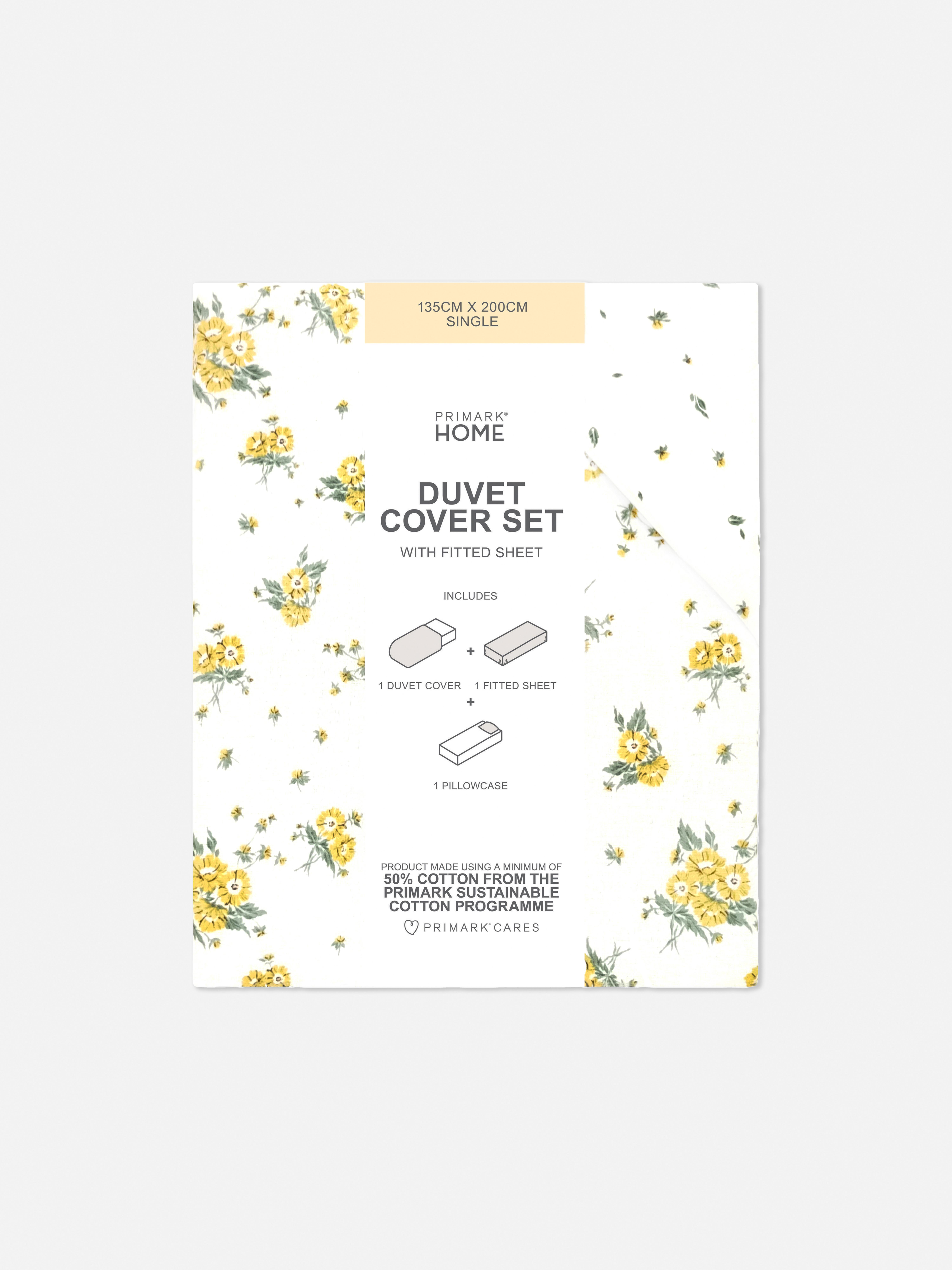 Reversible Single Ditsy Floral Duvet Cover Set