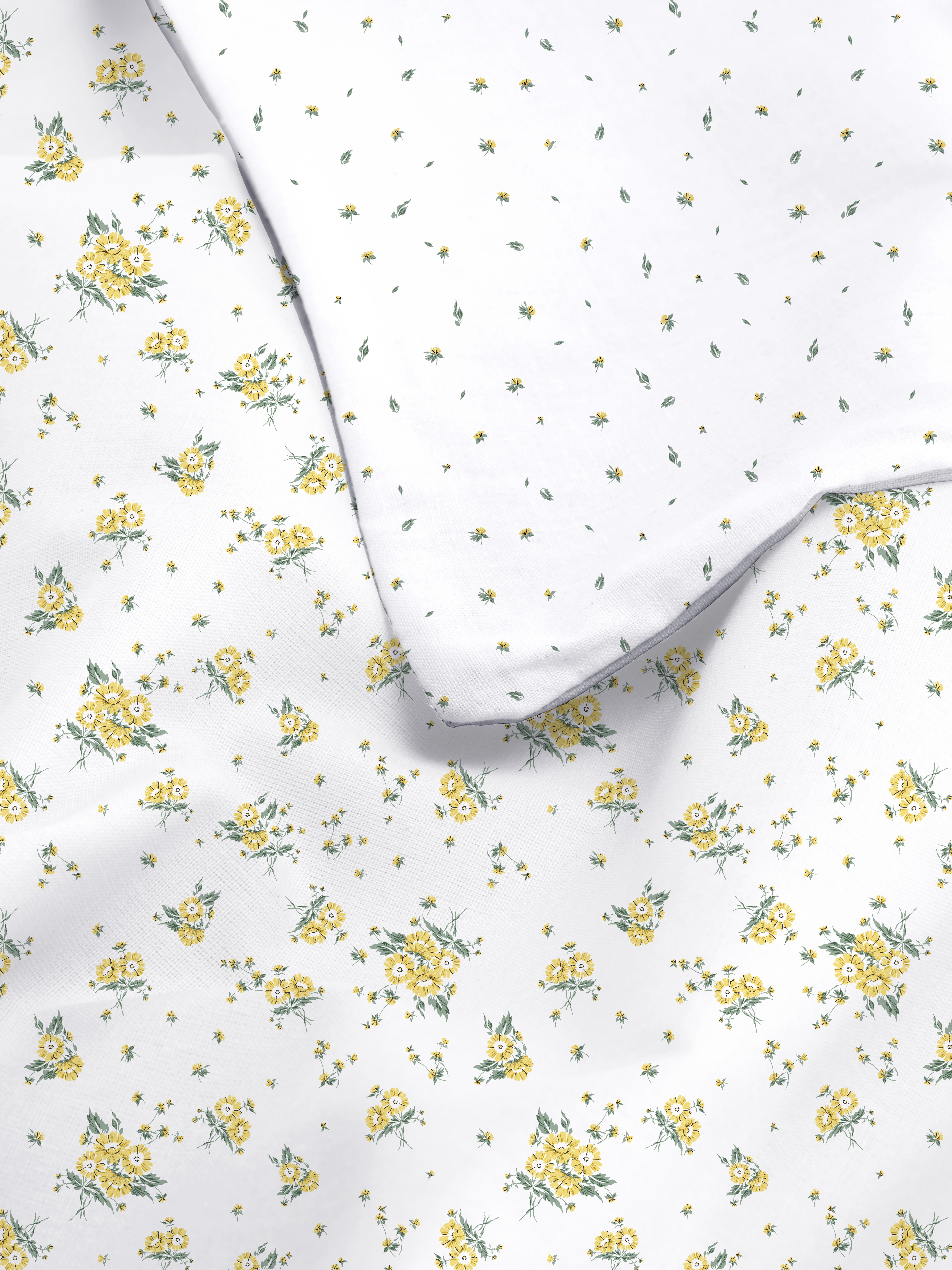 Conj. capa edredão casal floral miudinho reversível
