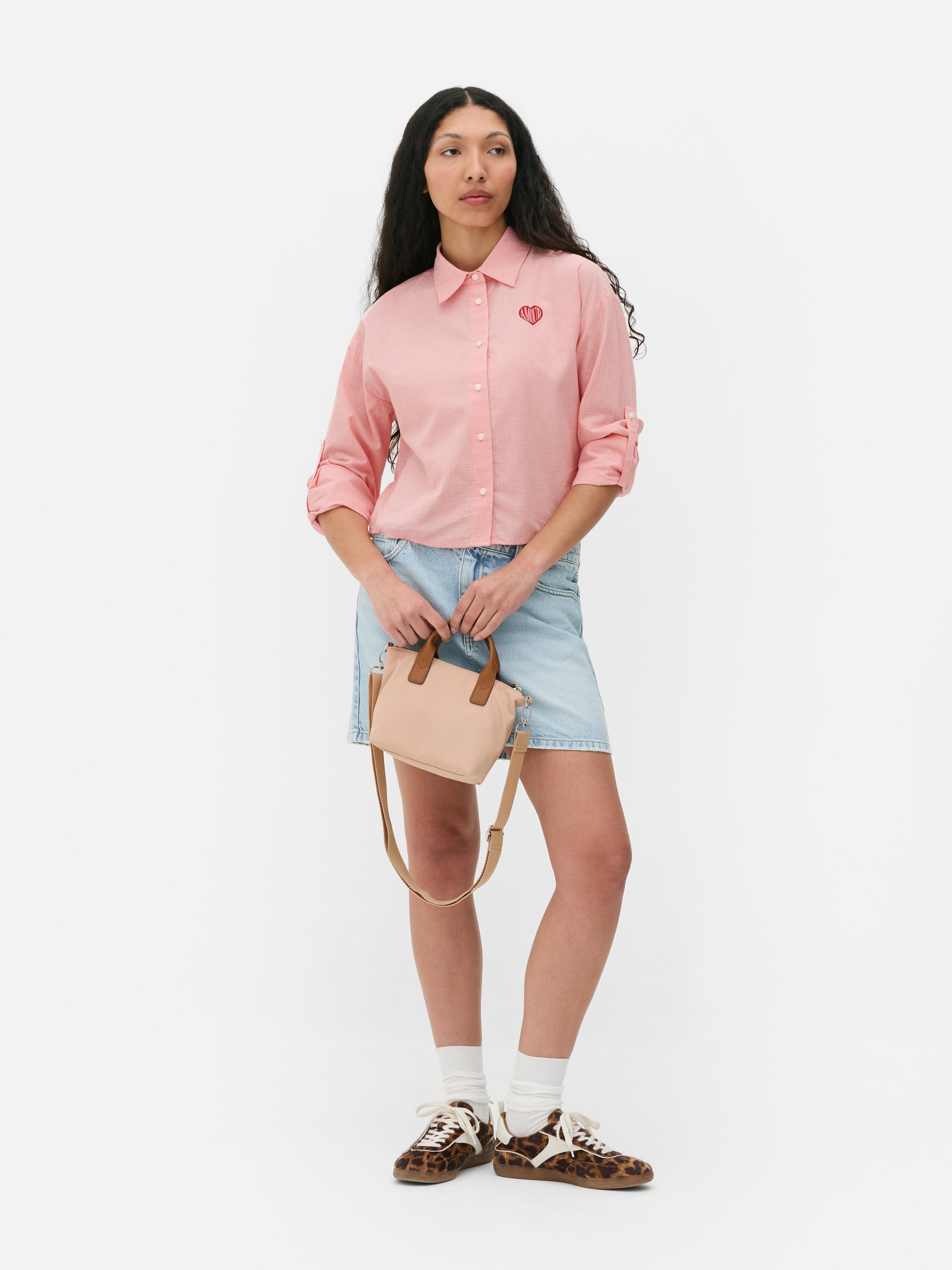 Button-Up Crop Shirt