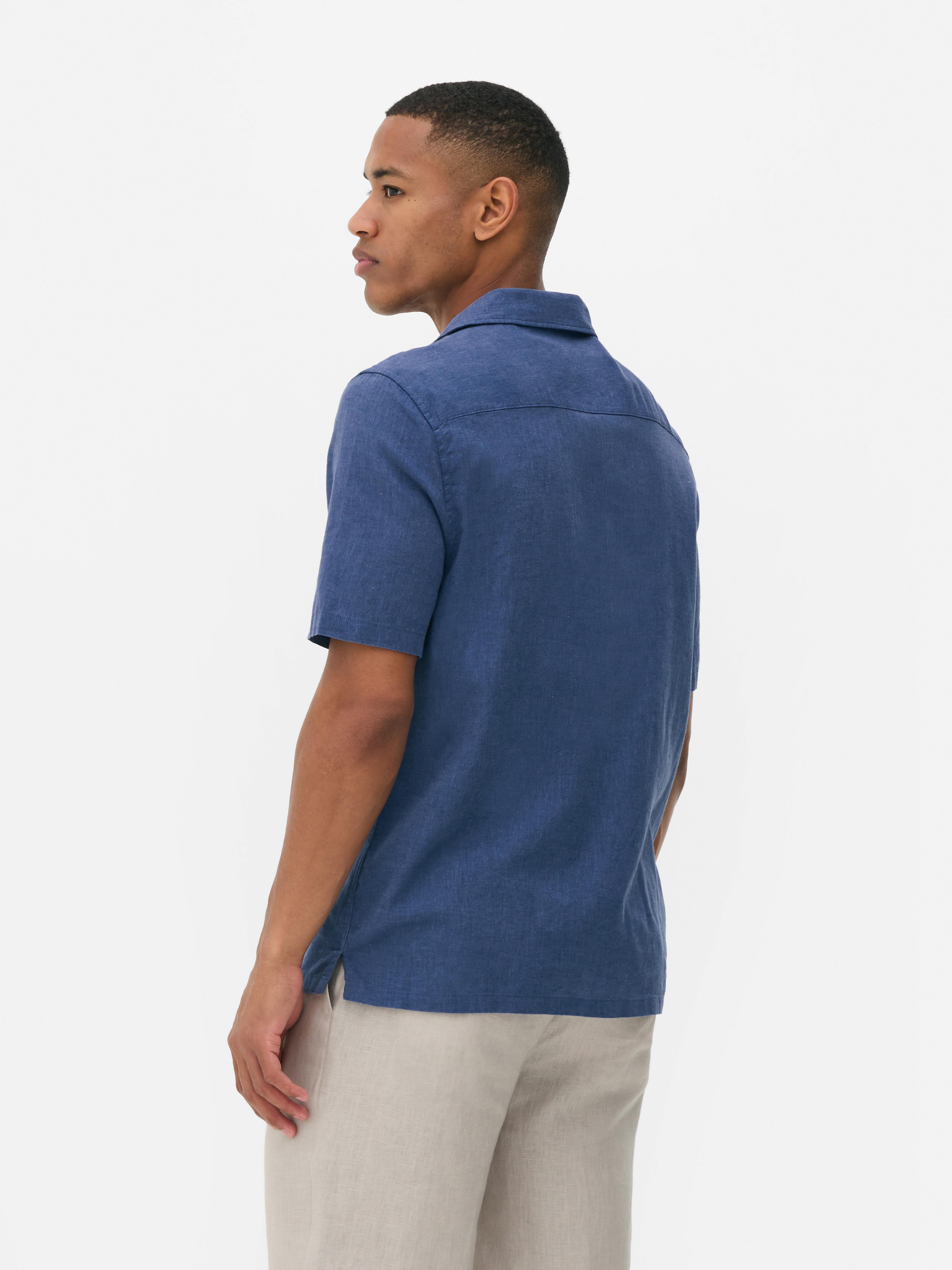 Matchend linnen T-shirt met korte mouwen