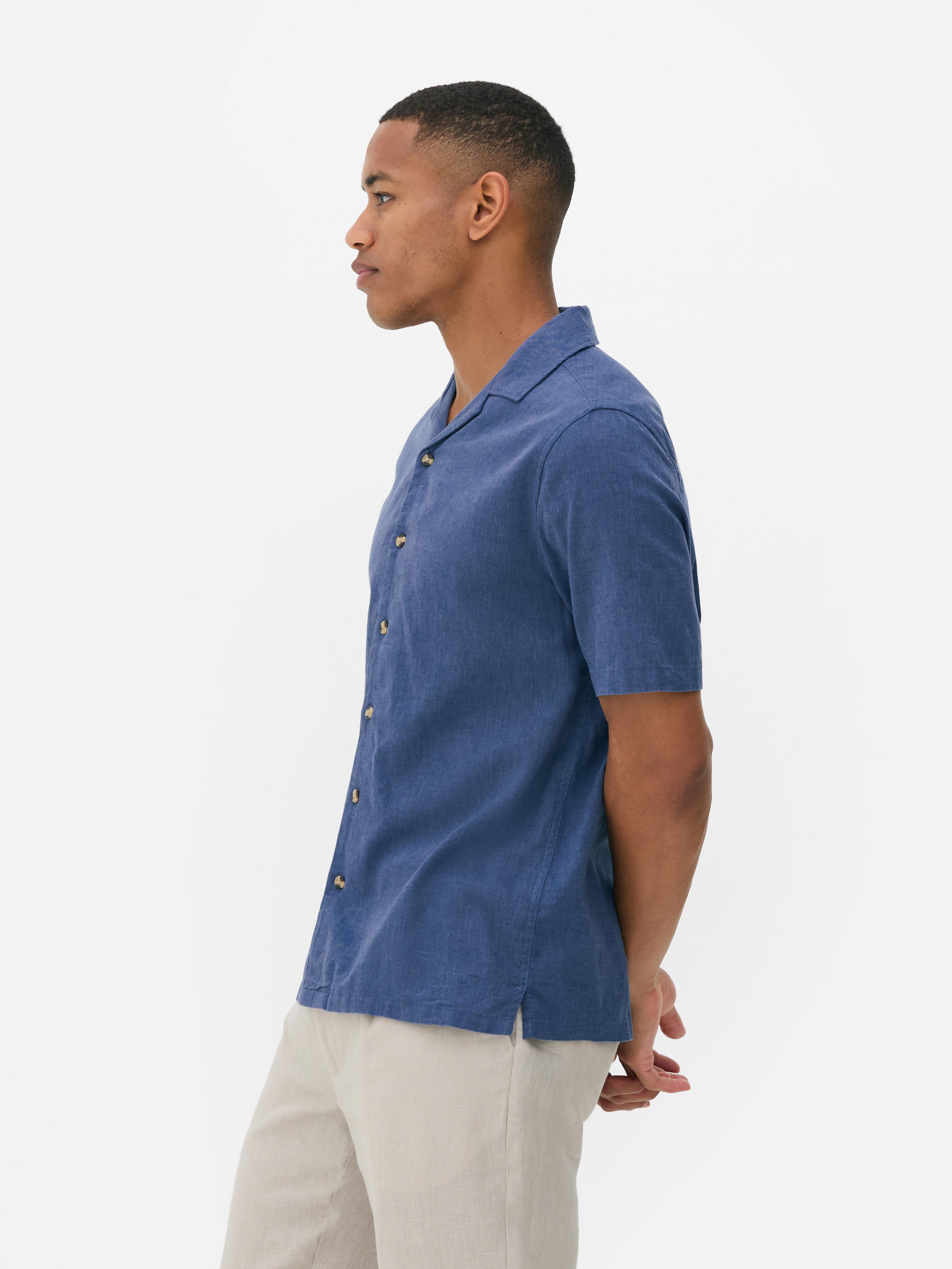 Matchend linnen T-shirt met korte mouwen
