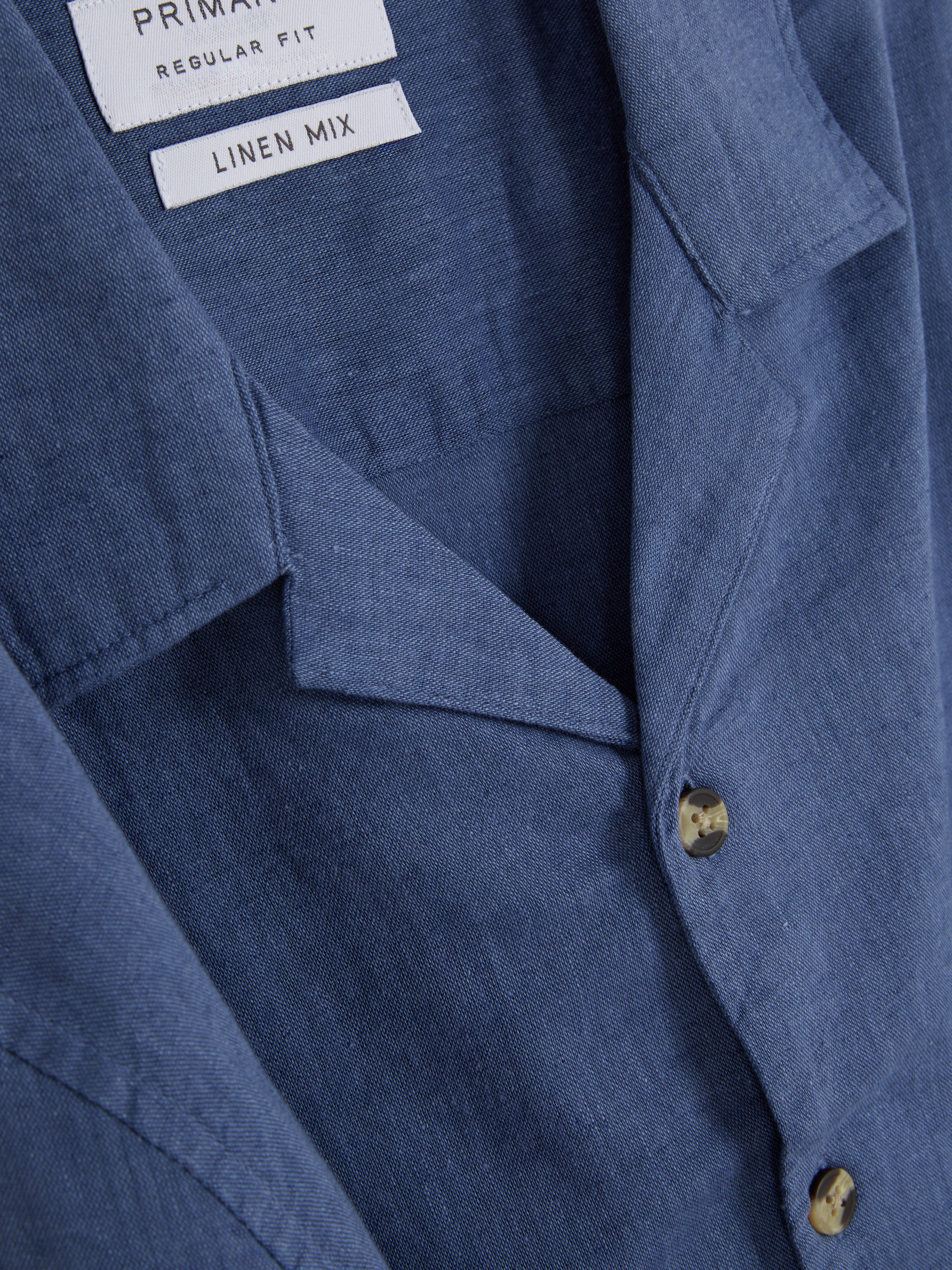 Matchend linnen T-shirt met korte mouwen